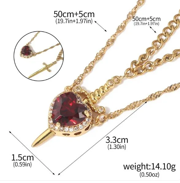 Love Dagger Necklace view 3