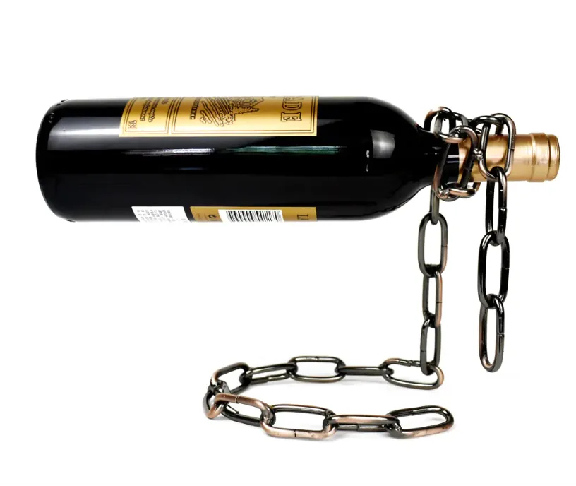 Magic Iron Chain Wine Bottle Holder view 2