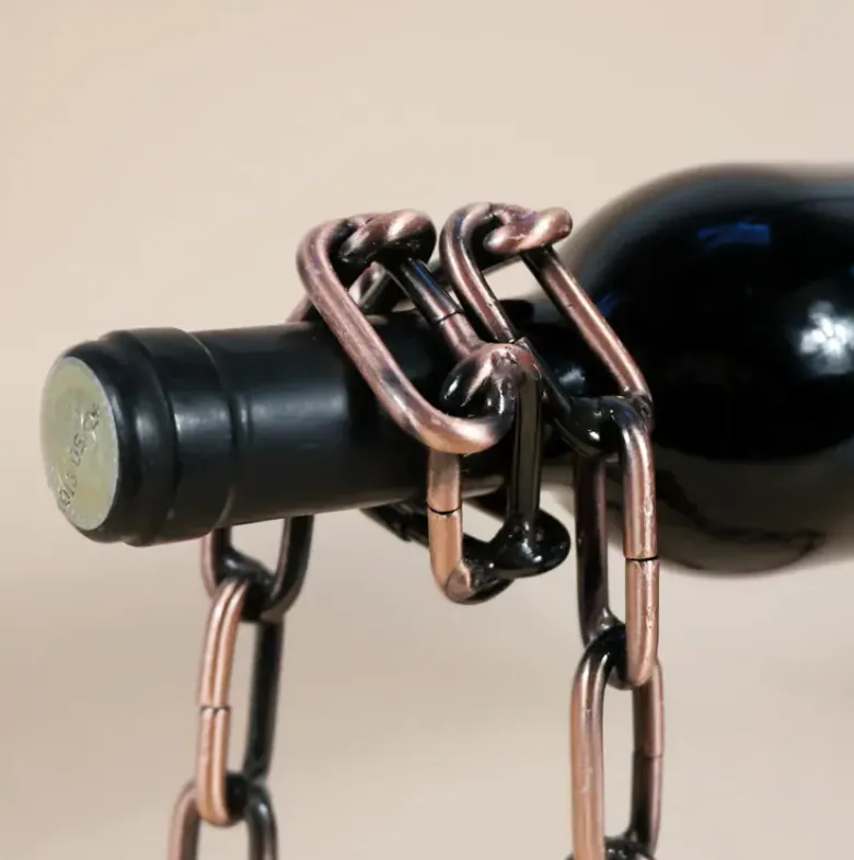 Magic Iron Chain Wine Bottle Holder view 3