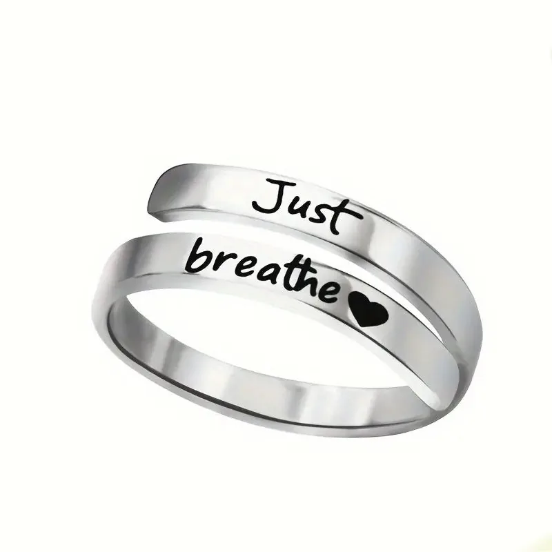 Silver Spiral Heart Ring