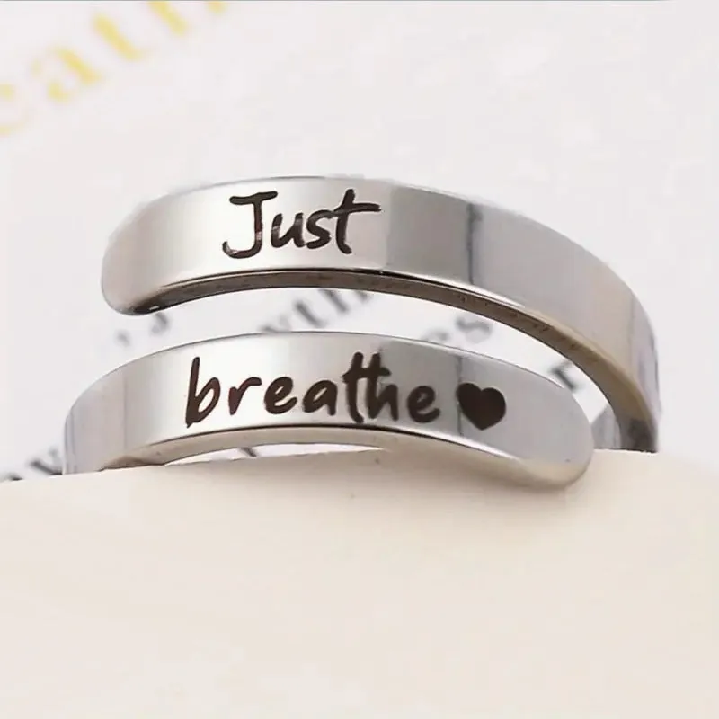 Silver Spiral Heart Ring view 2