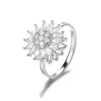 Sunflower Rotation Ring for Anxiety Relief view 2
