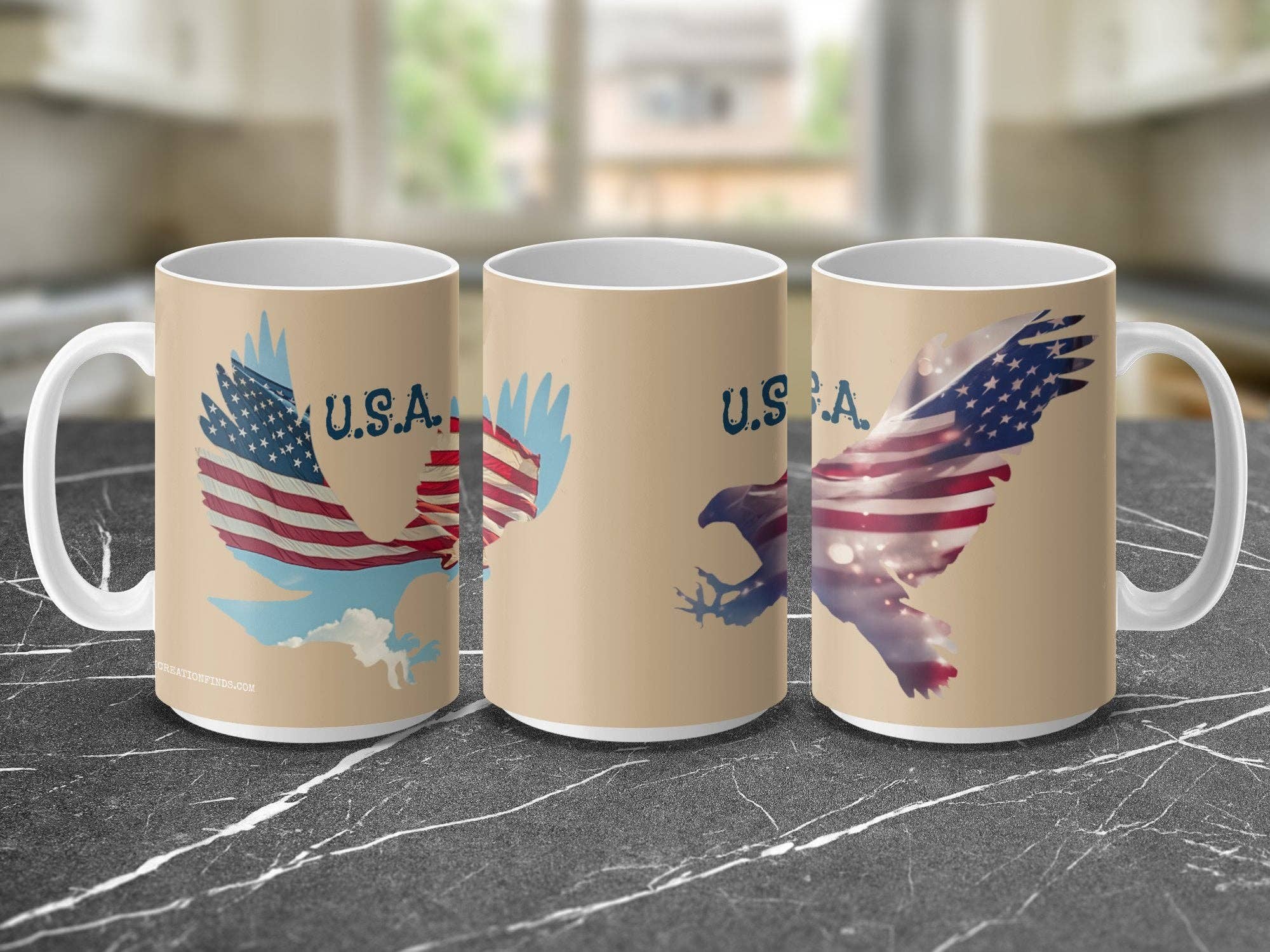 USA Eagle Mug, American Flag Mug, Patriotic Eagle Mug, Independence Day Mug, USA Souvenir, Gift for USA Lovers, American Pride Mug