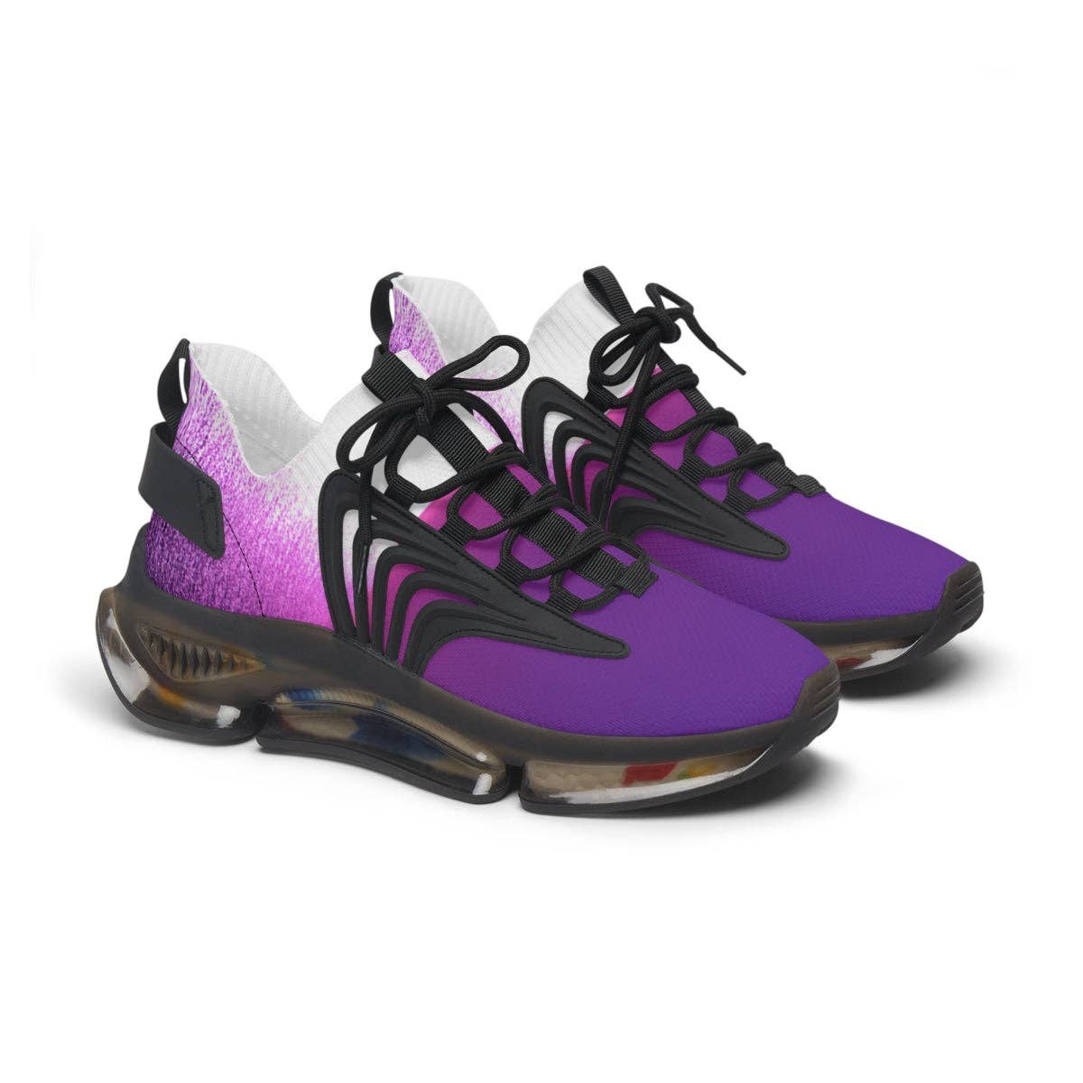 Womens Mesh Sneakers, Purple Sea, Sunset Sneakers, Ocean View Shoes, Trendy Footwear, Unique Gift, Artistic Sneakers, Womens Fashion