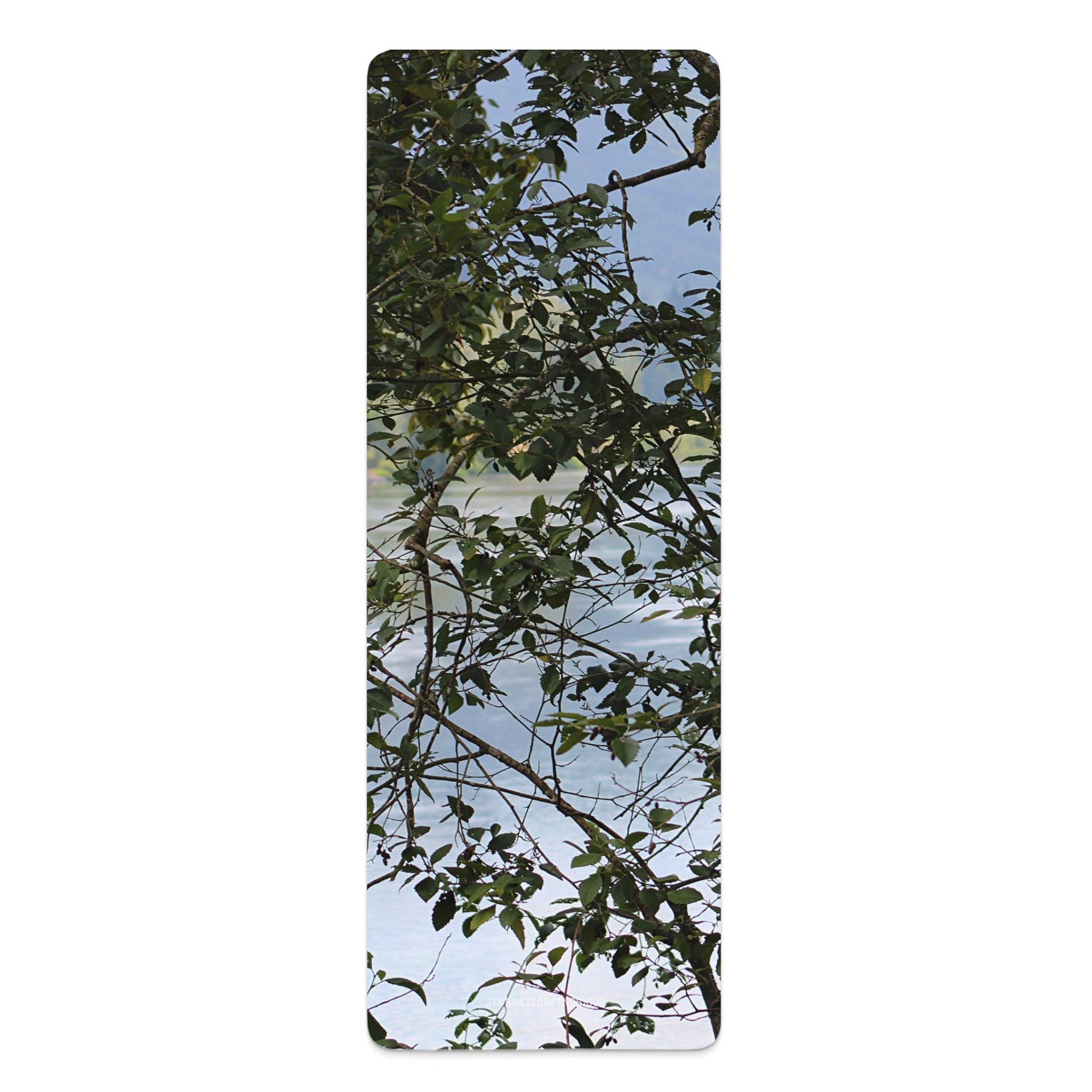Serene Scenery Rubber Yoga Mat, Peaceful Nature Exercise Mat, Editable Yoga Gift, Personalized Yoga Mat, Yoga Accessories, Workout Mat