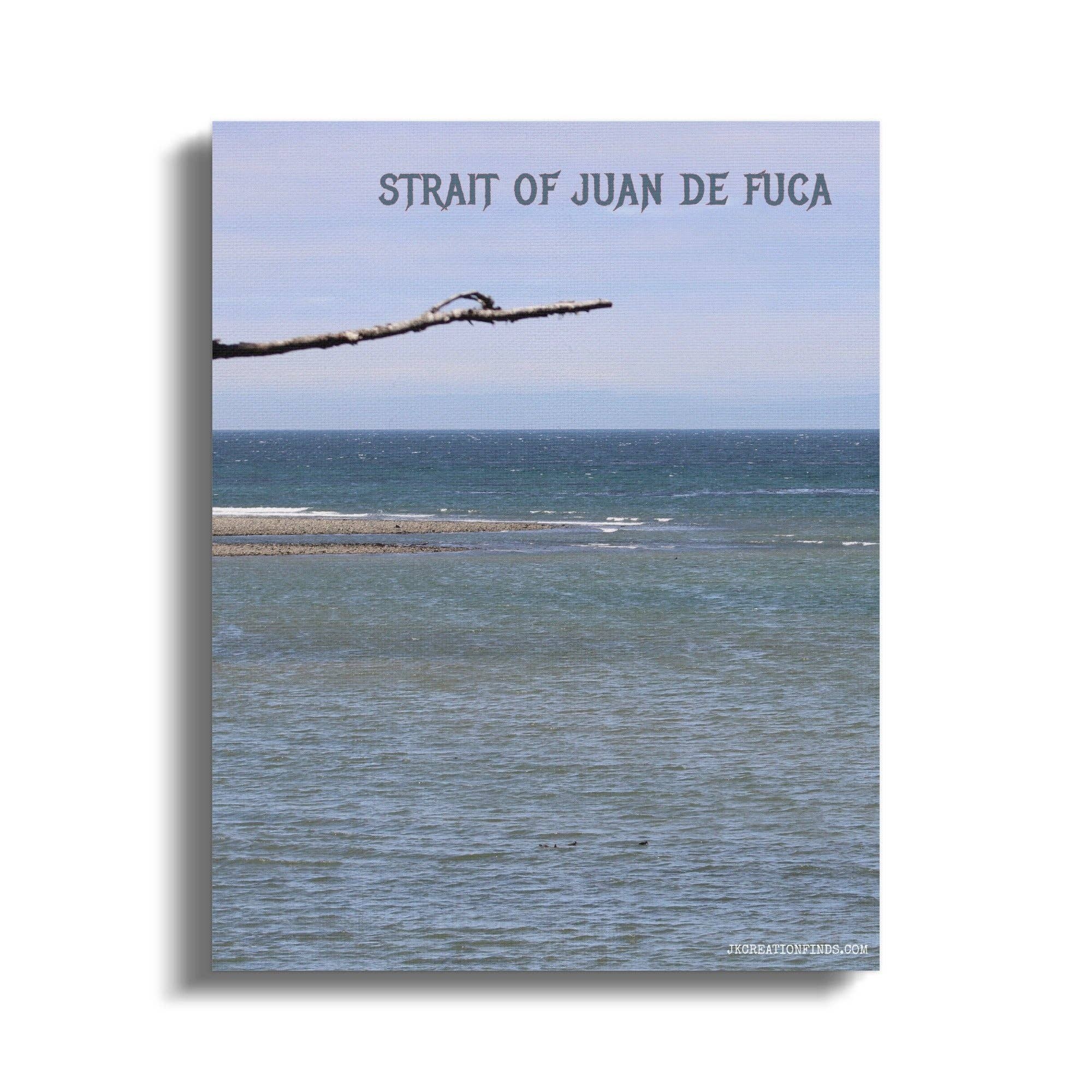 Strait of Juan de Fuca Canvas Wrap, Coastal Art, Beach Decor, Sea Scape Print, Wall Art, Home Decor, Washington State, Editable Gift
