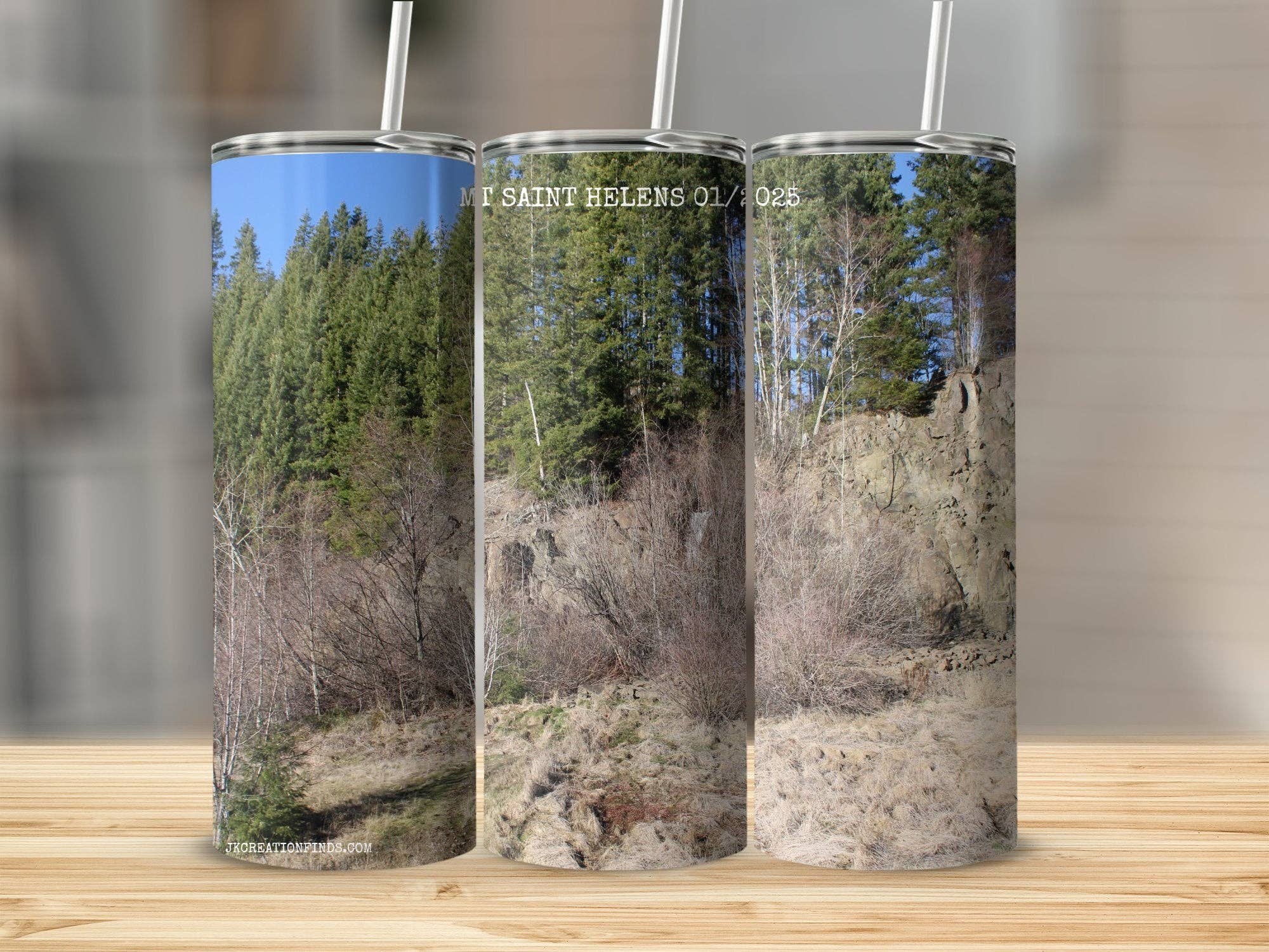 Scenic Mt Saint Helens Tumbler, Nature Inspired Travel Tumbler, Mountain Landscape Drinkware, Perfect Outdoor Adventure Gift