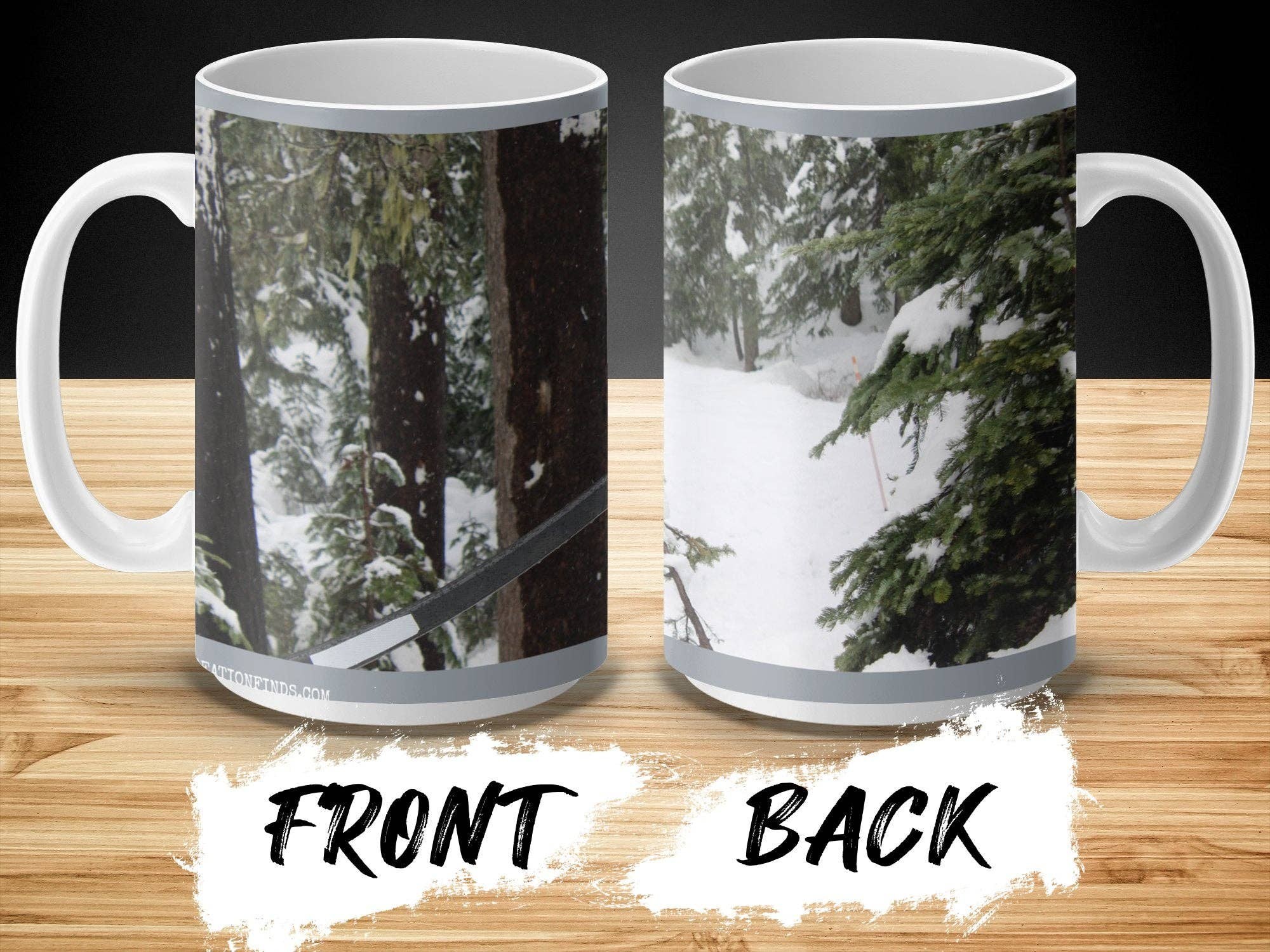 Snowy Forest Winter Scenic Mug, Snow Covered Trees Coffee Mug, Winter Wonderland Ceramic Mug, Nature Photography Mug, Winter Gift