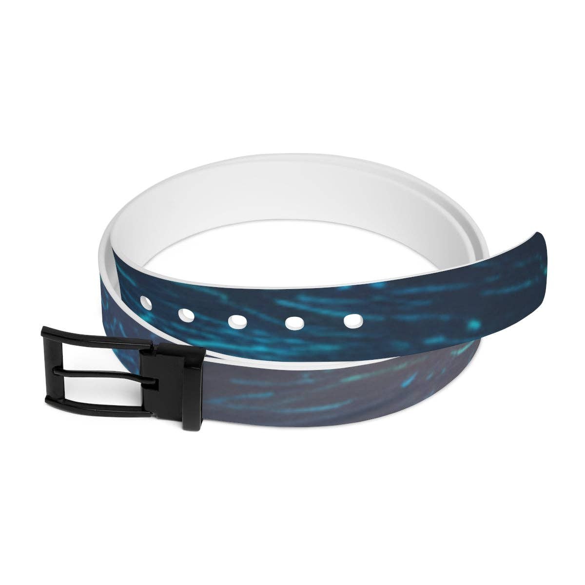 Teal Swirl Belt, Abstract Design, Unique Belts, Editable Belt, Gift for Him, Gift for Her, Stylish Belts, Designer Belt, Fashion Accessory