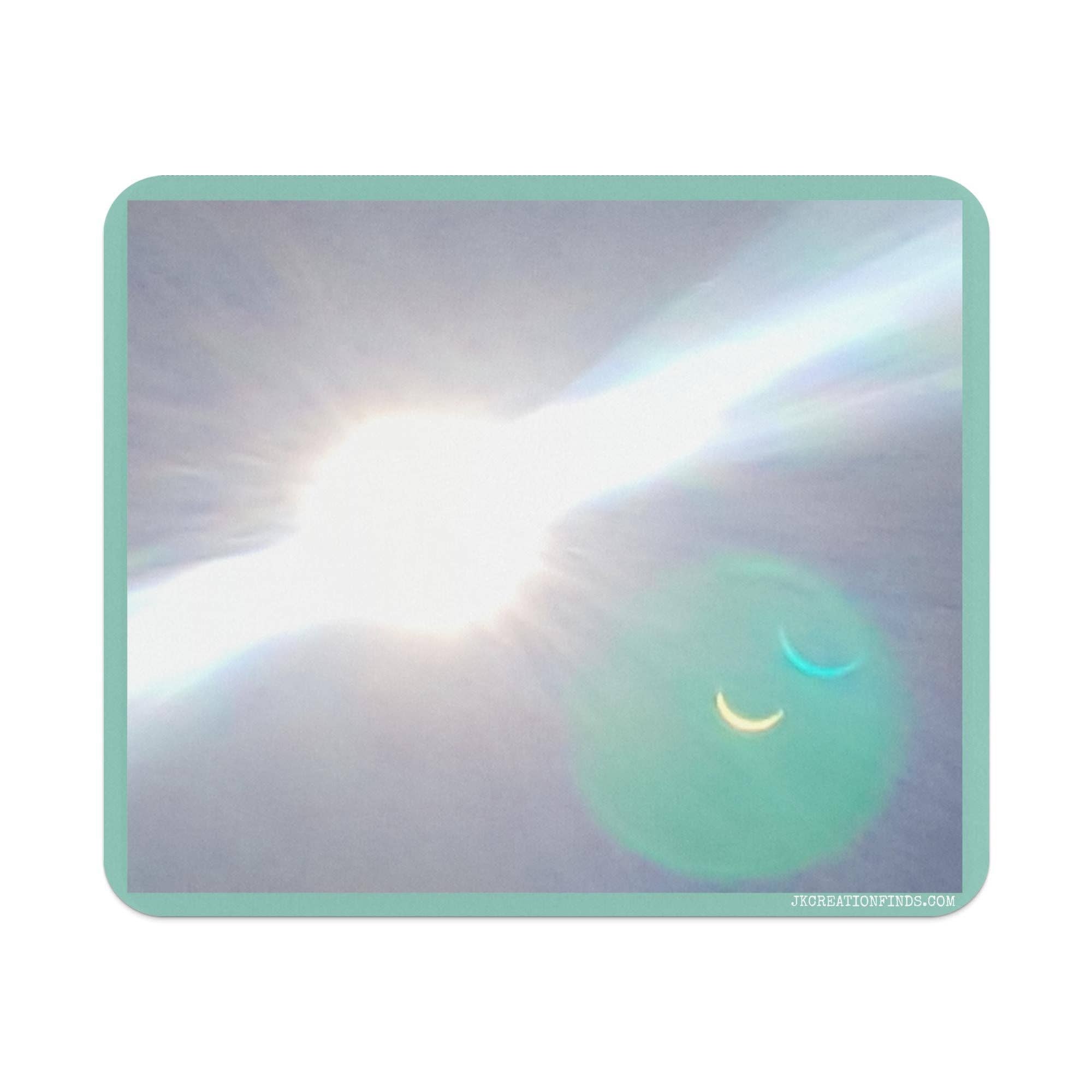 Unique Abstract Light Burst Mouse Pad, Custom Office Desk Mat, Bright and Colorful Computer Accessory, Non-Slip Surface, Gift Idea