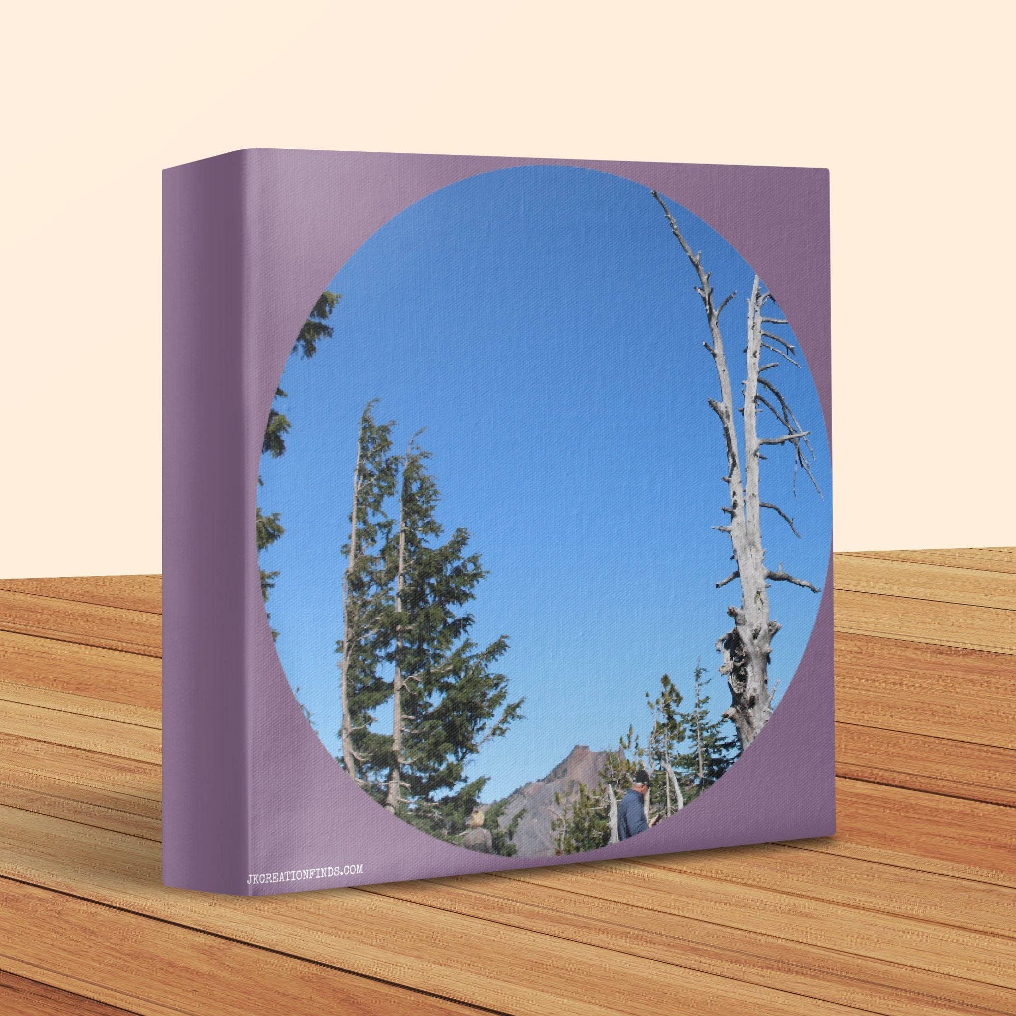 Scenic Mountain View Canvas Wrap, Wall Art Home Decor, Nature Landscape Artwork, Editable Custom Gift with Personalized Message Option