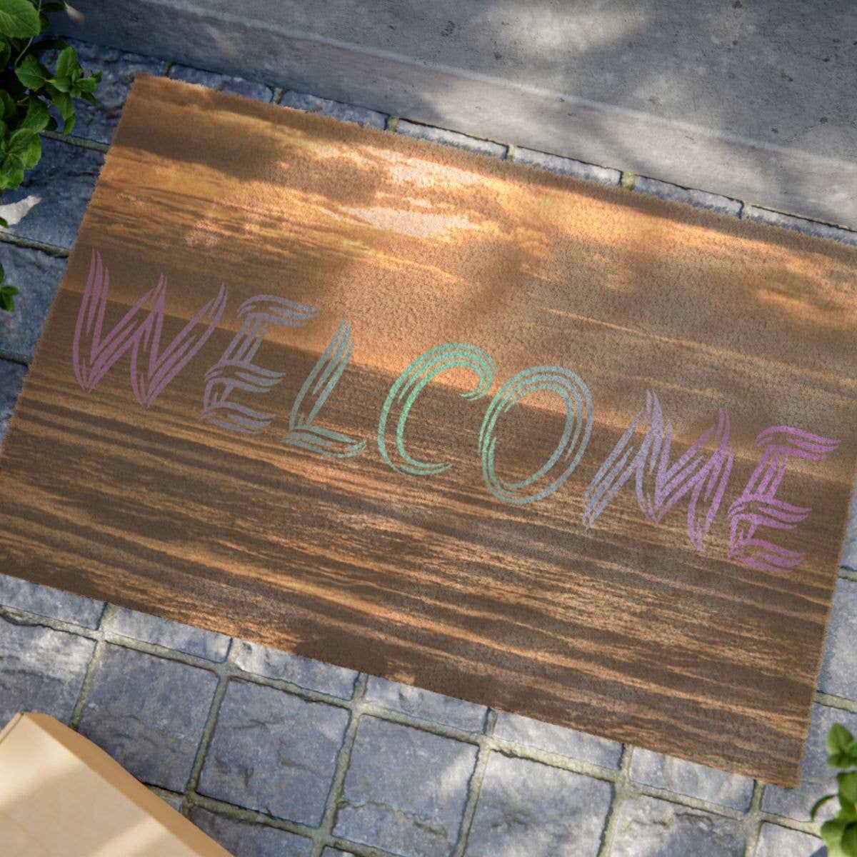 Welcome Doormat, Ocean View Rug, Sunrise Waves Mat, Coastal Home Decor, Beach House Gift, Nautical Doormat, Housewarming Doormat, Outdoor