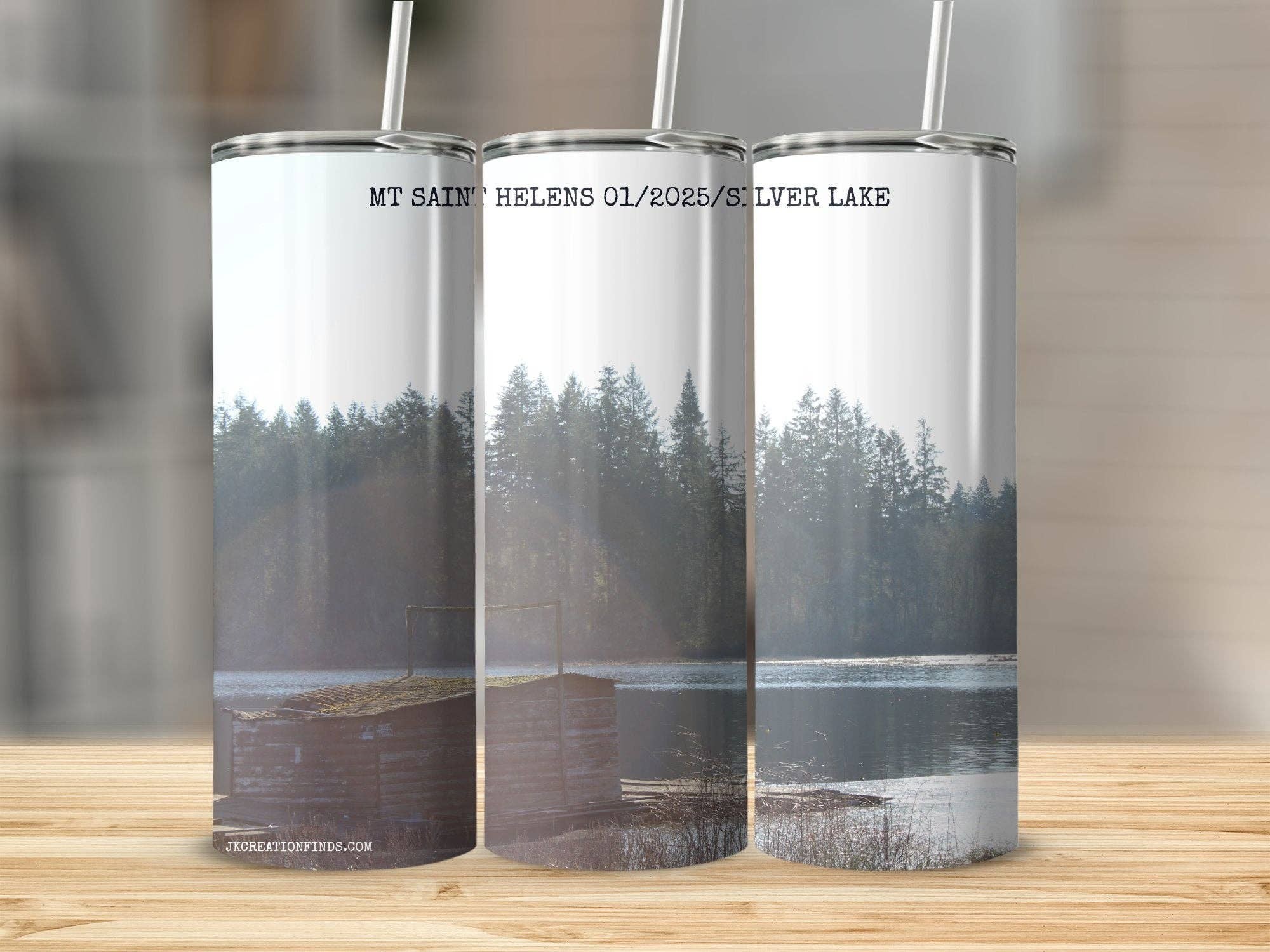 Scenic Lake View Tumbler, Nature Inspired Drinkware, Forest and Water Photography, Outdoorsy Coffee Cup, Travel Mug with Scenic Image