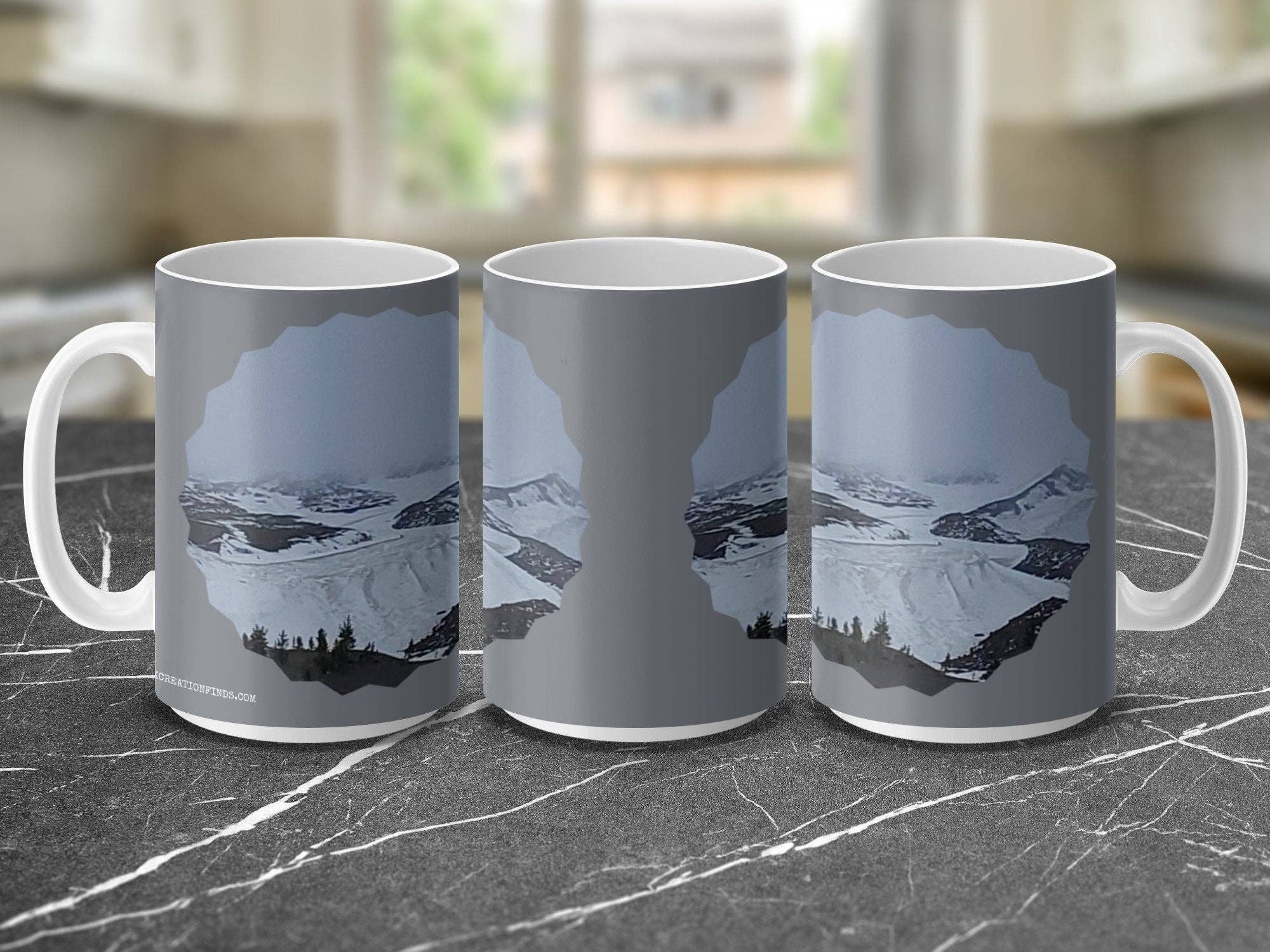 Personalized Mountain Landscape Mug, Customizable Name Message Mug, Unique Gift for Nature Lovers, Custom Coffee Tea Mug, Scenic View Cup