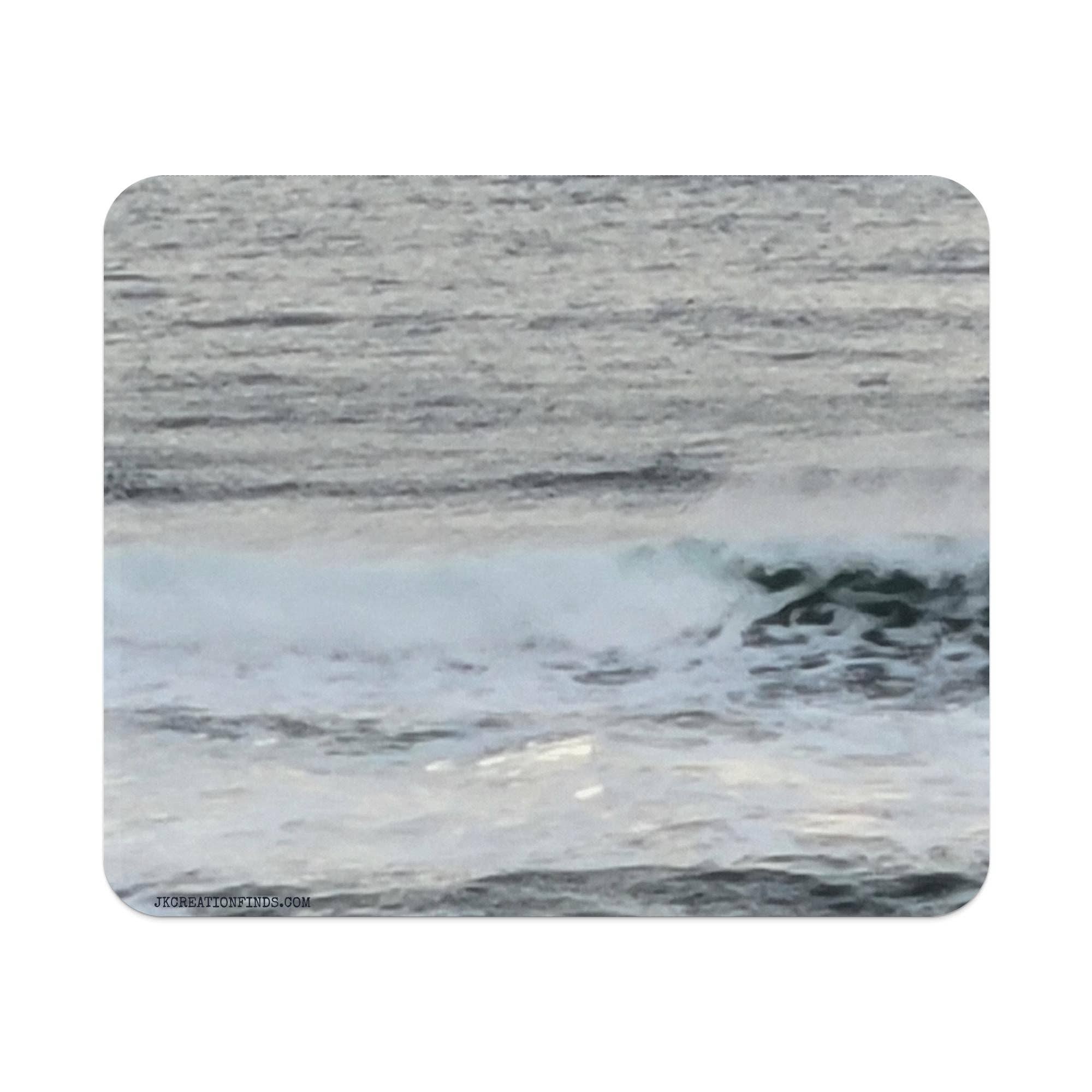 Tranquil Ocean Waves Rectangle Mouse Pad, Coastal Water Desk Accessory, Beach Office Decor, Unique Ocean Art Gift, Work from Home