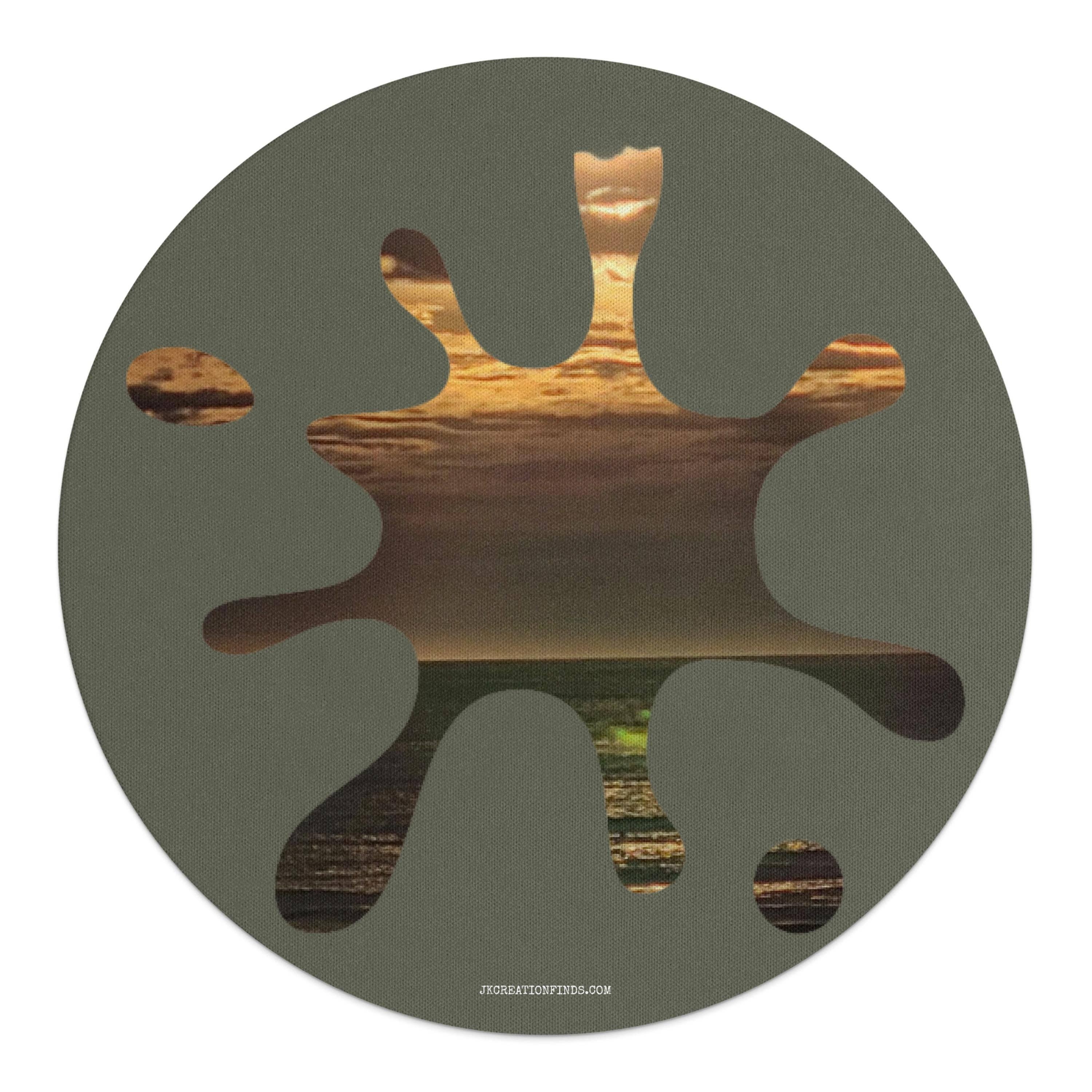 Scenic Sunset Round Mouse Pad, Unique Mouse Pad for Office, Customizable Mouse Pad Gift, Premium Quality Desk Accessory