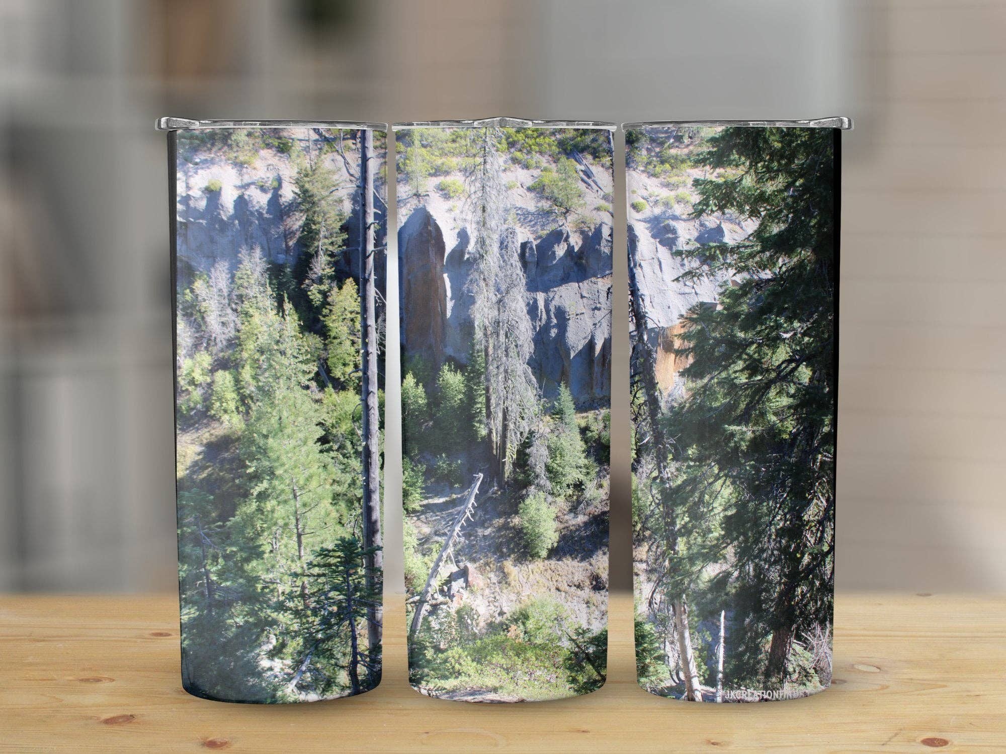 Scenic Mountain Forest Tumbler, Hiking Adventure Drinkware, Nature Lover's Gift, Reusable Travel Mug, Outdoor Enthusiast Cup, Eco-Friendly