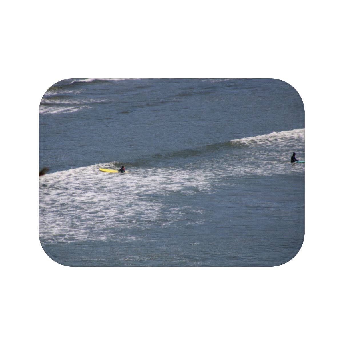 Surfers Bath Mat, Ocean Waves Bath Mat, Beach Themed Decor, Coastal Home Decor, Surfing Enthusiast Gift, Modern Bathroom Accessory