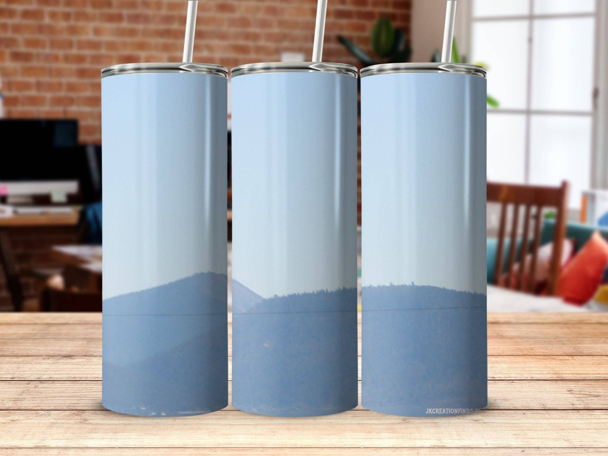 Scenic Mountain View Tumbler, Nature-Inspired Travel Mug, Outdoor Adventure Drinkware, Mountain Landscape Printed Tumbler