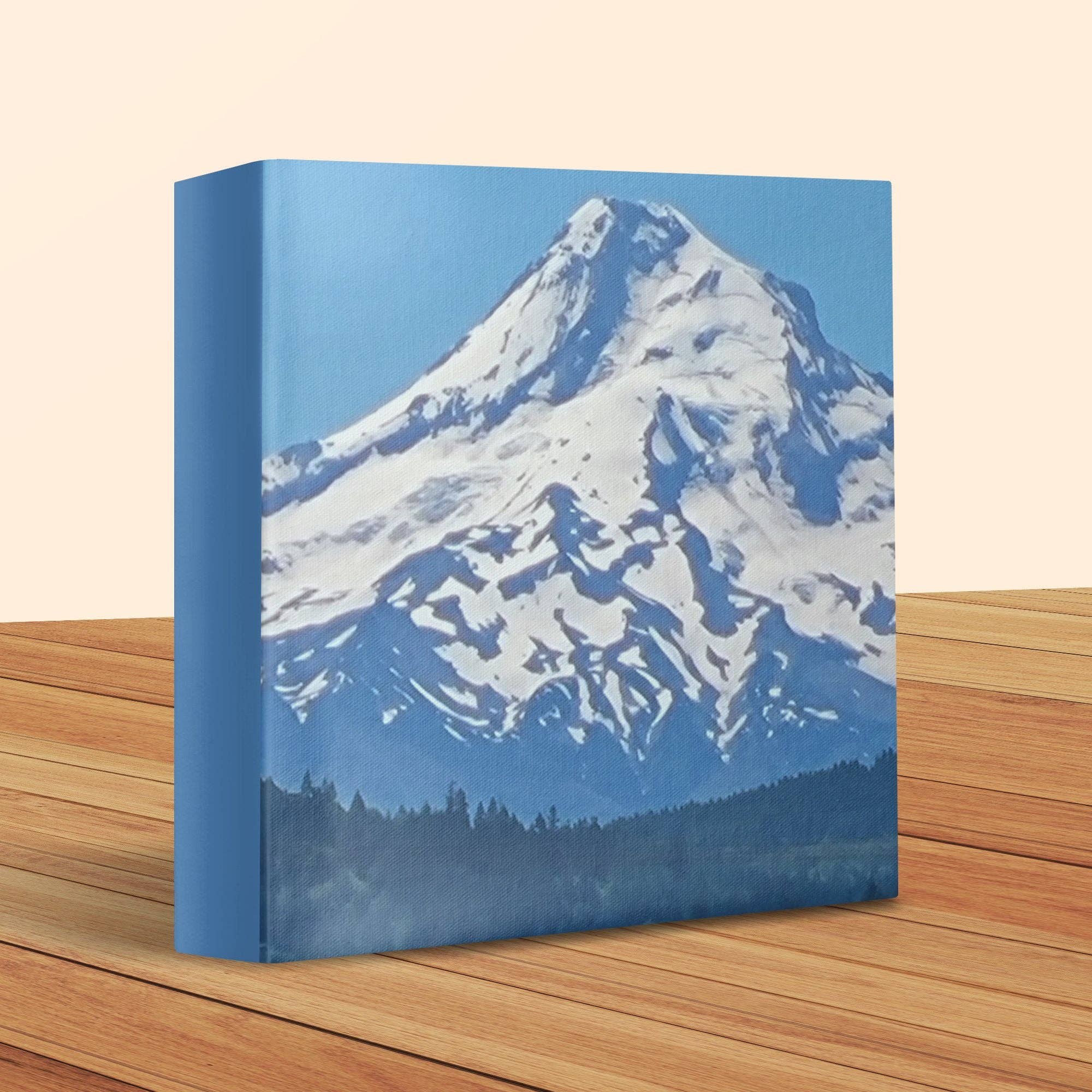 Snowy Mountain Landscape Canvas Print Home Decor Wall Art, Living Room Decoration, Nature Lover Gift, Mountain Artwork, Ready to Hang