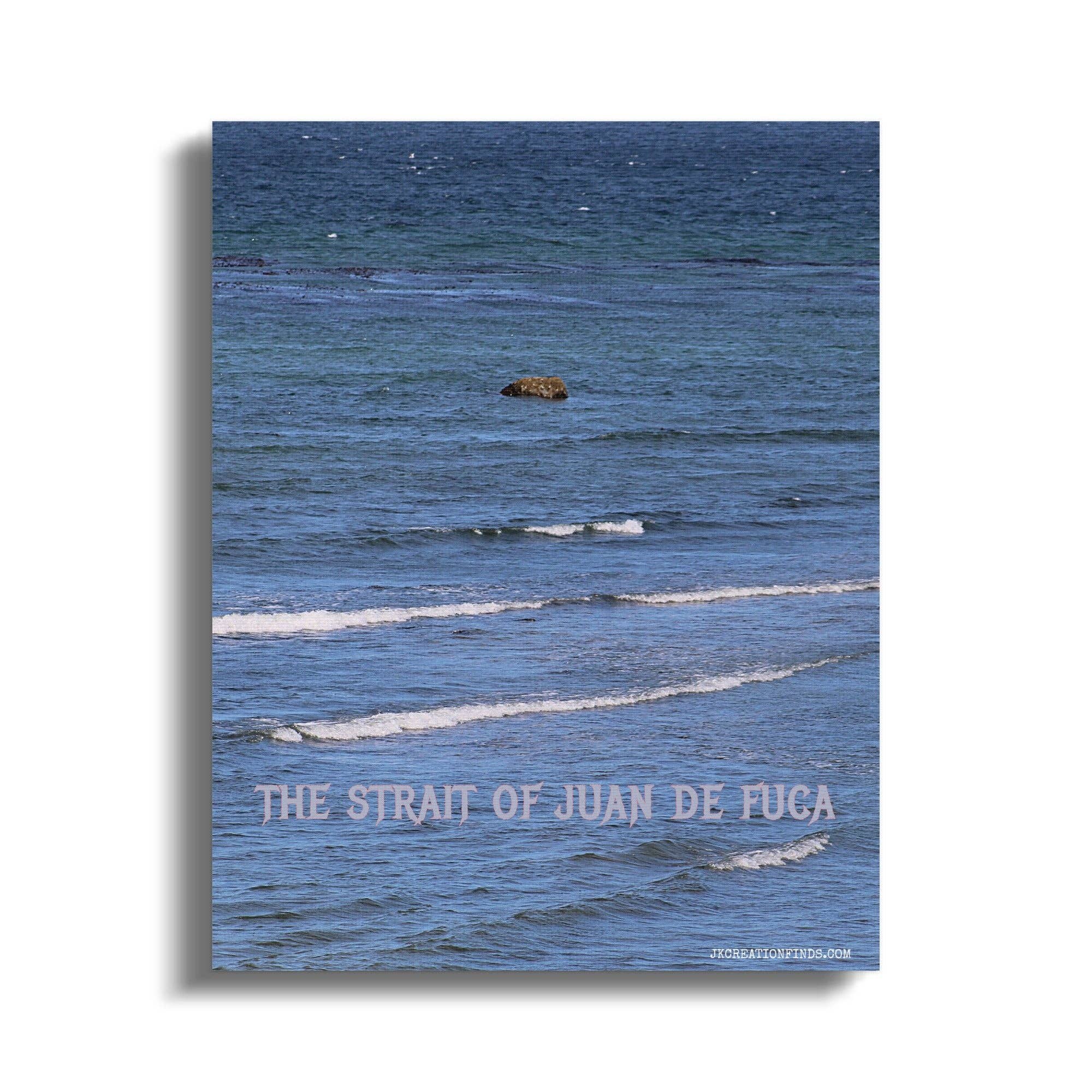 Strait of Juan de Fuca Canvas Wrap, Coastal Wall Decor, Ocean Art Print, Pacific Northwest Artwork, Personalized Canvas Print