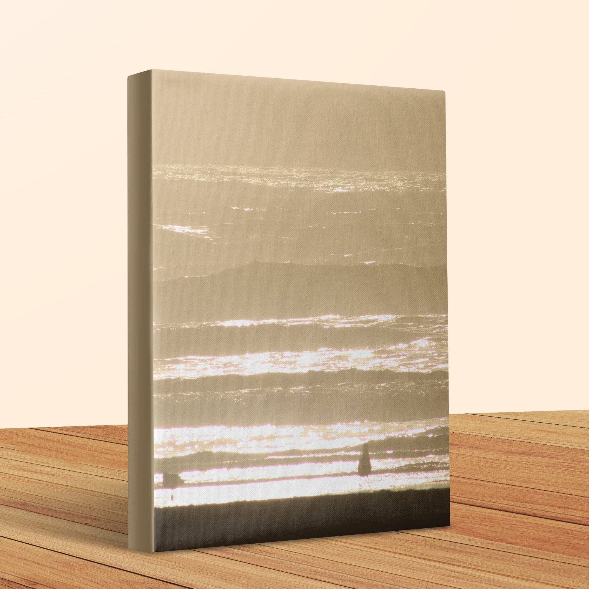 Sunset Ocean Art on Canvas, Beach Wall Decor, Scenic Ocean Sunset Canvas Print, Coastal Home Art, Sunset Beach Canvas Painting