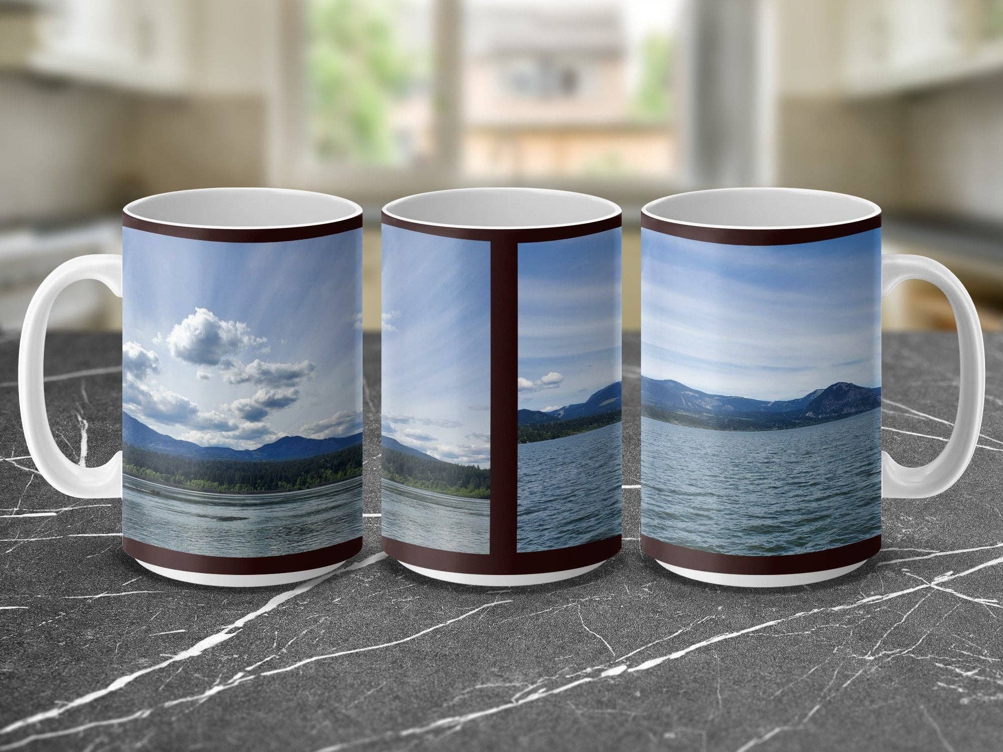 Scenic Nature Landscape Mug, Beautiful Lake and Mountain View Mug, Outdoor Photography Mug, Nature Lover Gift, Adventure Coffee Mug