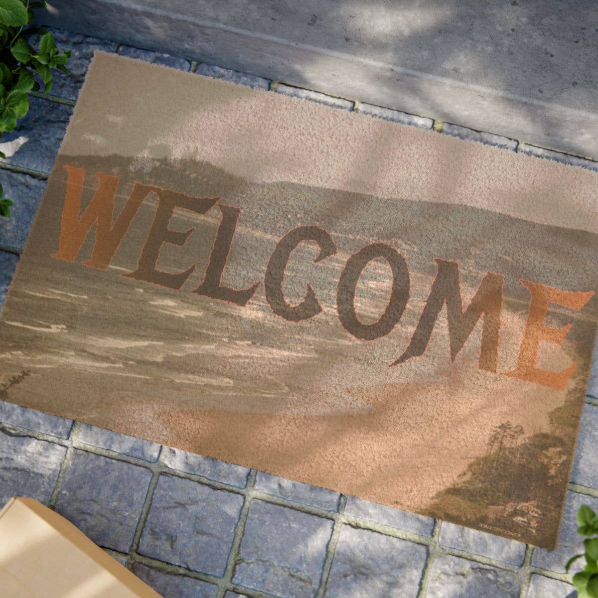 Welcome Beach Doormat, Coastal Home Decor, Ocean View Entryway Rug, Beach House Doormat, Nautical Theme, Housewarming Gift, Welcome Mat