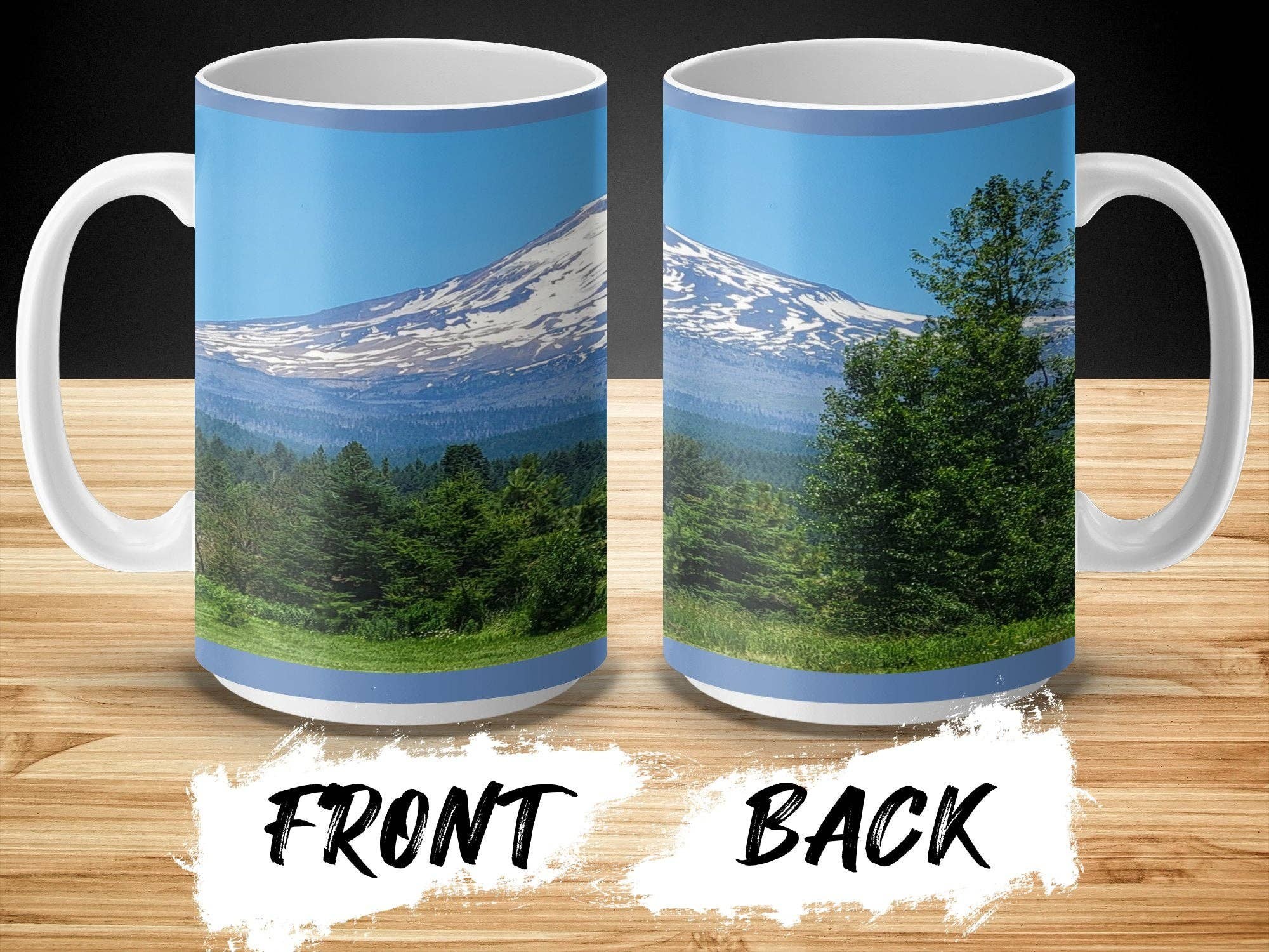 Scenic Mountain View Mug, Snow-Capped Peaks Coffee Cup, Nature Lover's Ceramic Mug, Adventure Seeker's Tea Cup, Stunning Landscape Mug