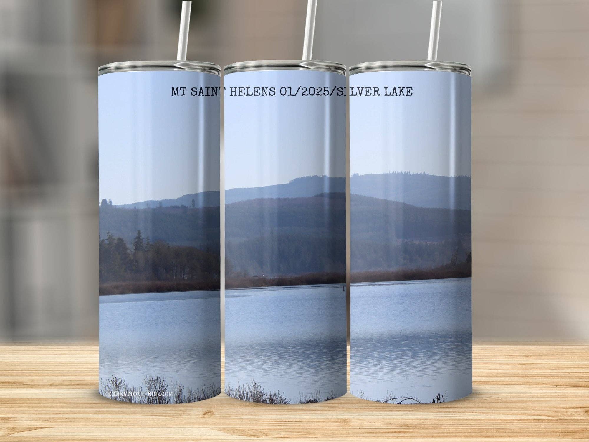 Tumbler with Serene Mountain Lake Print, Travel Tumbler, Insulated Tumbler, Scenic Landscape Tumbler, Nature Inspired Tumbler