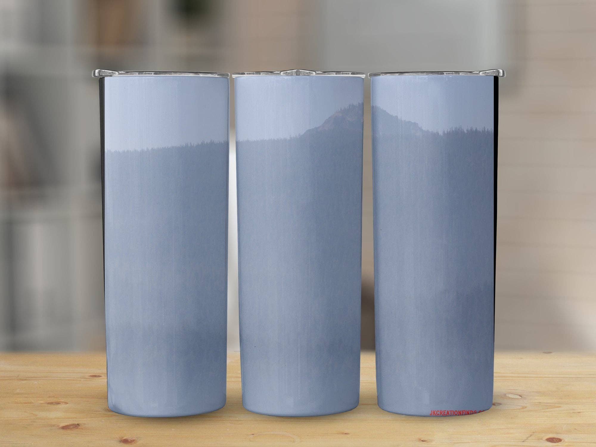 Scenic Mountain Mist Tumbler, Travel Mug with Nature Landscape, Durable Insulated Cup, Adventure Lover Gift, Eco-Friendly Drinkware