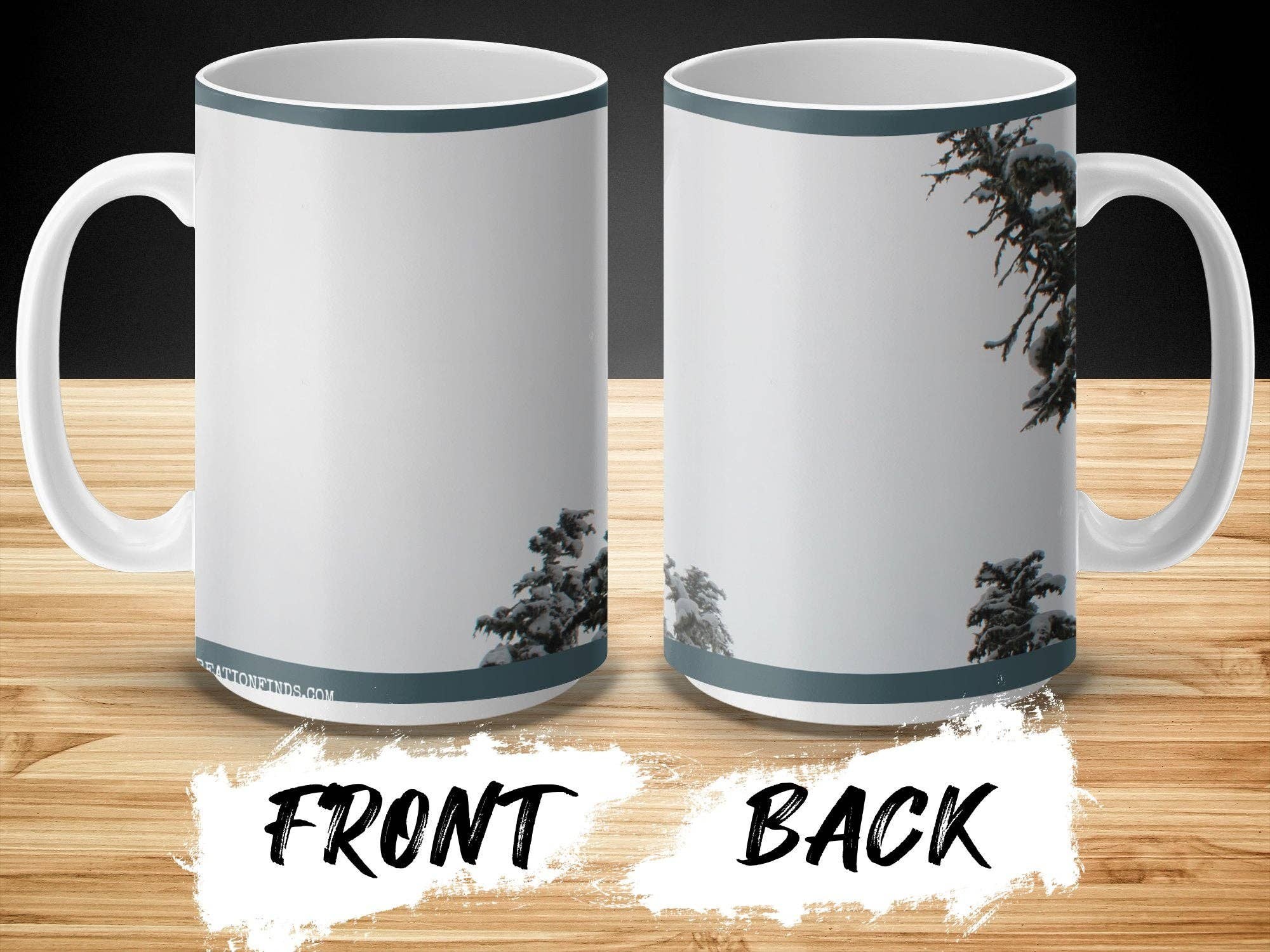 Scenic Winter Pine Trees Mug, Coffee Mug with Snowy Pine Trees, Nature Lover's Mug, Holiday Gift, Taken at MT. Hood Fall 2024