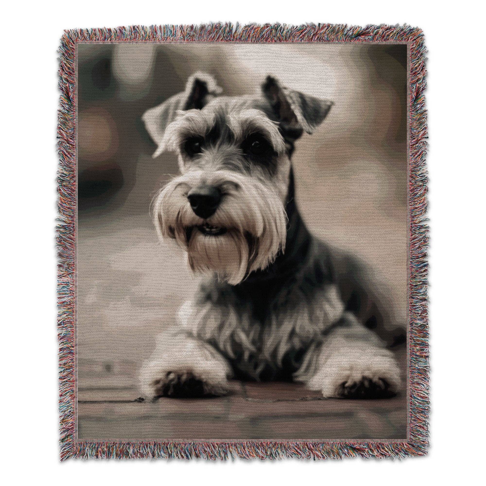 Schnauzer Dog Print Blanket, Cozy Warm Blanket for Dog Lovers, Gift for Pet Owners, Schnauzer Lover Throw Blanket, Home Decor