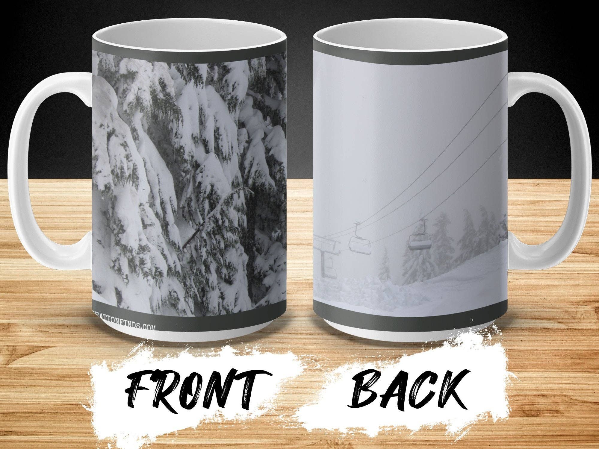 Winter Wonderland Coffee Mug, Snowy Mountain Scene Mug, Winter Landscape Mug, Ski Resort Mug, Perfect Gift For Nature Lovers