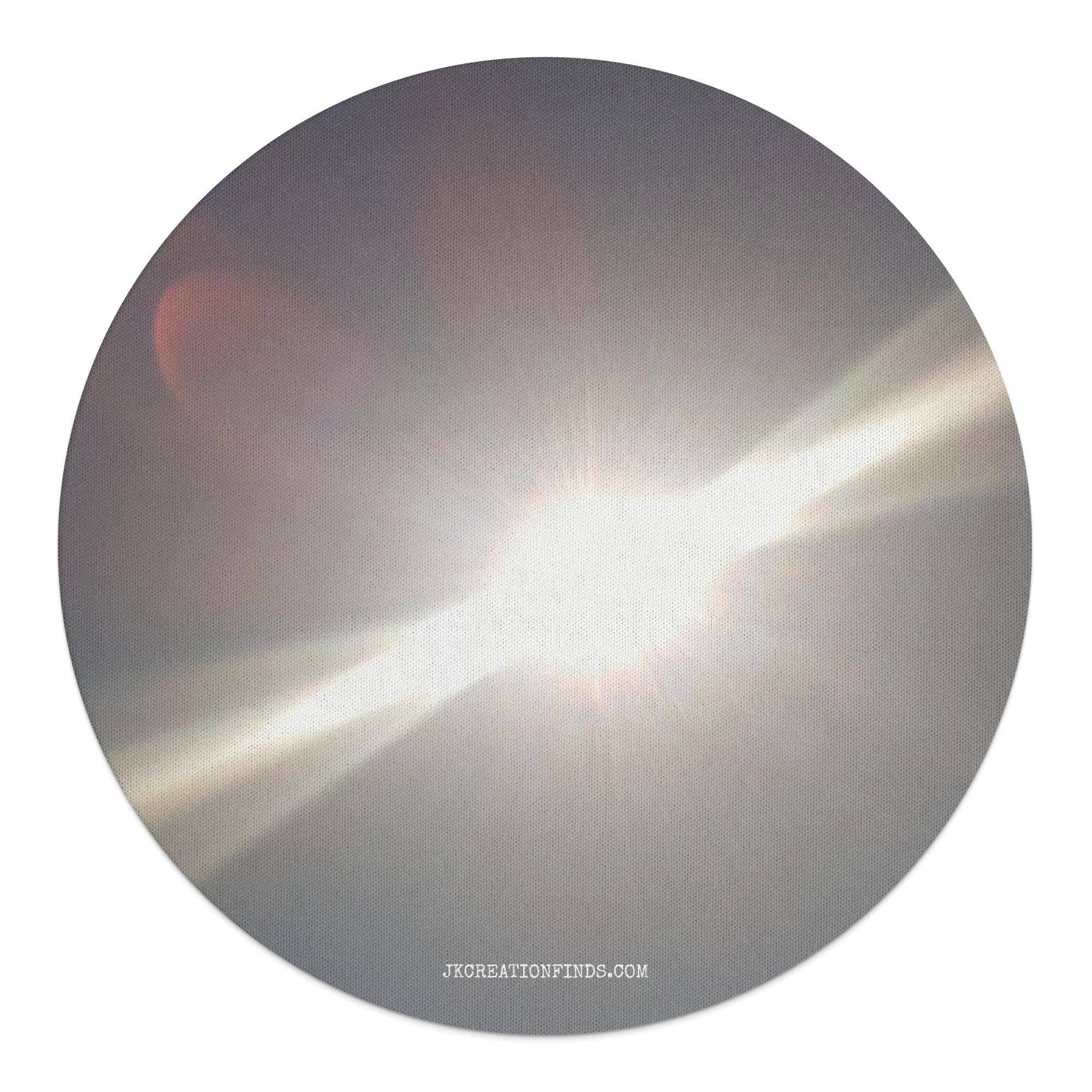 Sunburst Effect Mouse Pad Round Unique Design Desktop Accessory Perfect Gift for Office Home Use Anti Slip Surface