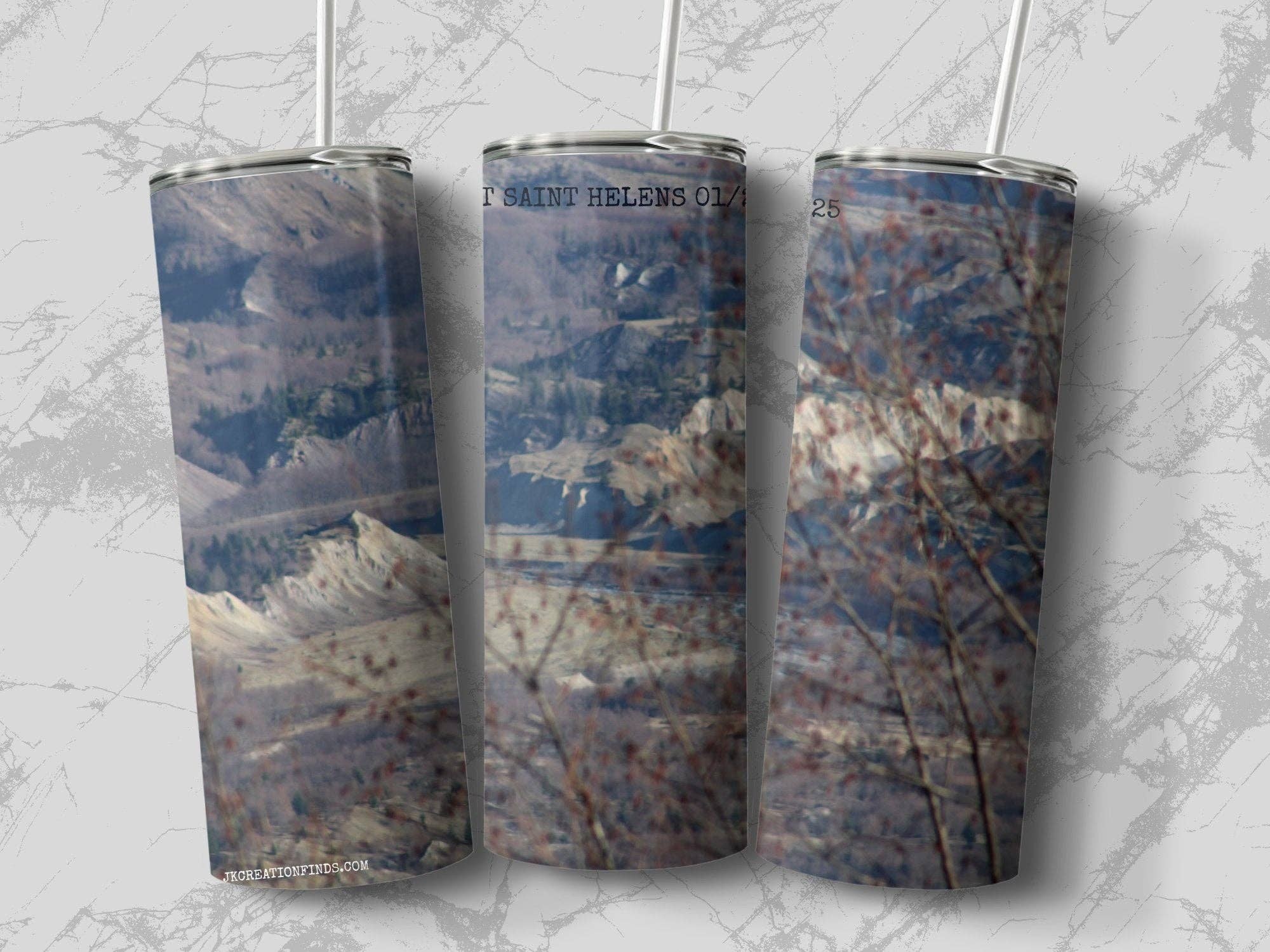 Scenic nature tumbler, mount saint helens tumbler, custom adventure tumbler, unique travel gift, mountain landscape tumbler