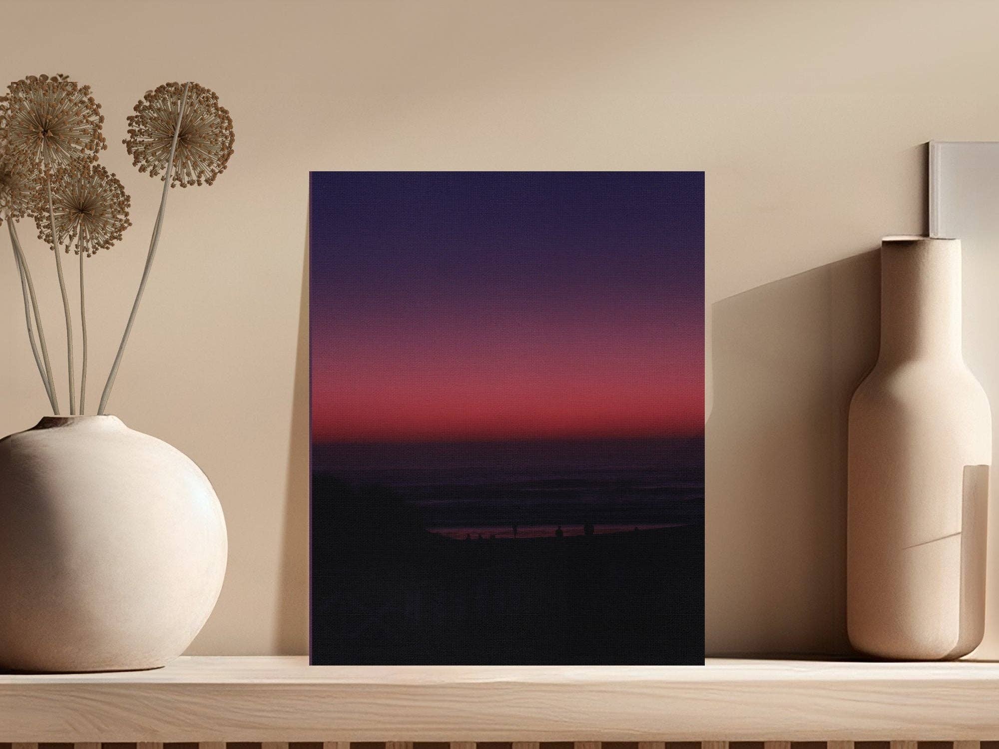 Stunning Sunset Canvas Wrap, Lincoln City Oregon Wall Art, Beach Sunset Photography, Ocean Sunset Decor, Coastal Sunset Print