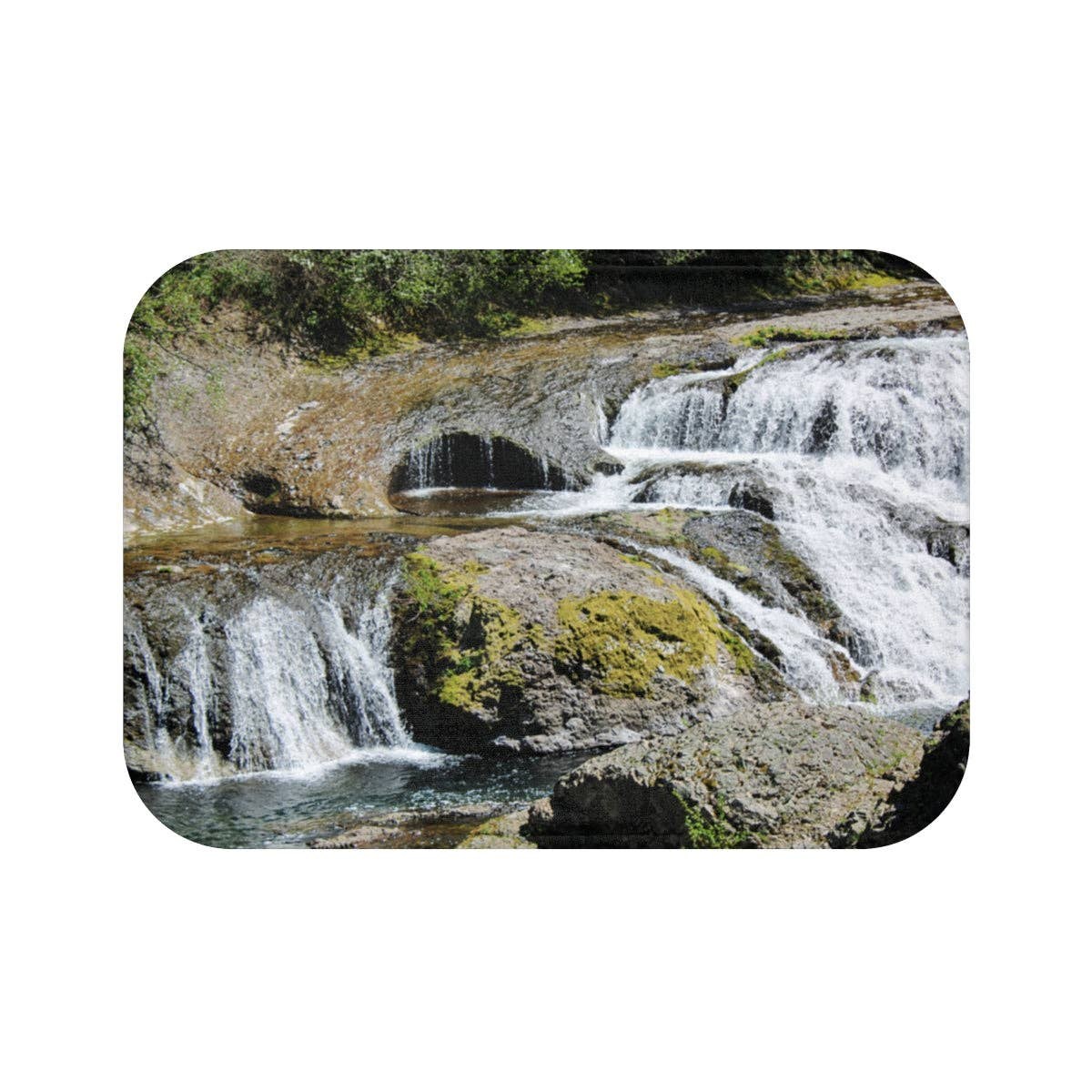 Waterfall Bath Mat, Nature Inspired, River Rapids, Serene Bathroom Decor, Landscape Art, Peaceful Home, Water Flow, Unique Design, Home