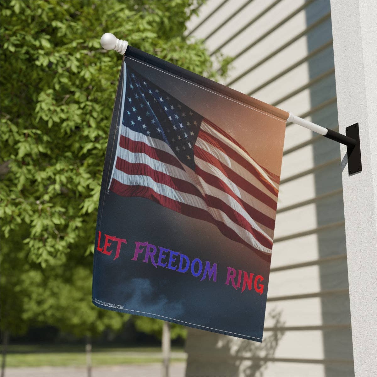 Patriotic Garden Banner, American Flag House Banner, Let Freedom Ring Banner, USA Pride Decor, Patriotic Decor, Independence Day Banner, USA