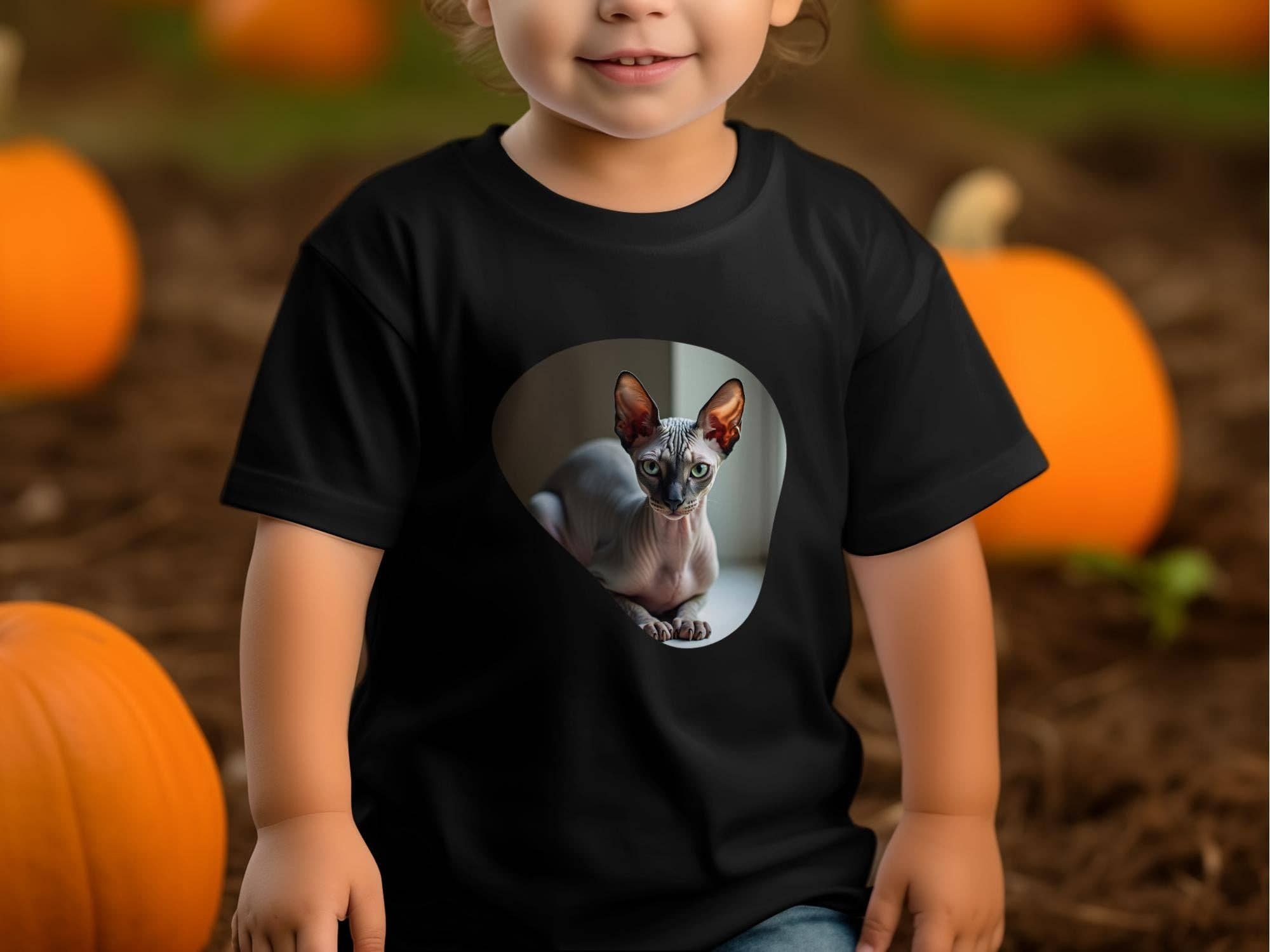 Sphynx Cat T-Shirt, Unique Cat Lover Gift, Stylish Sphynx Print Tee, Perfect Birthday Present, Customizable Text, Cool Cat Design