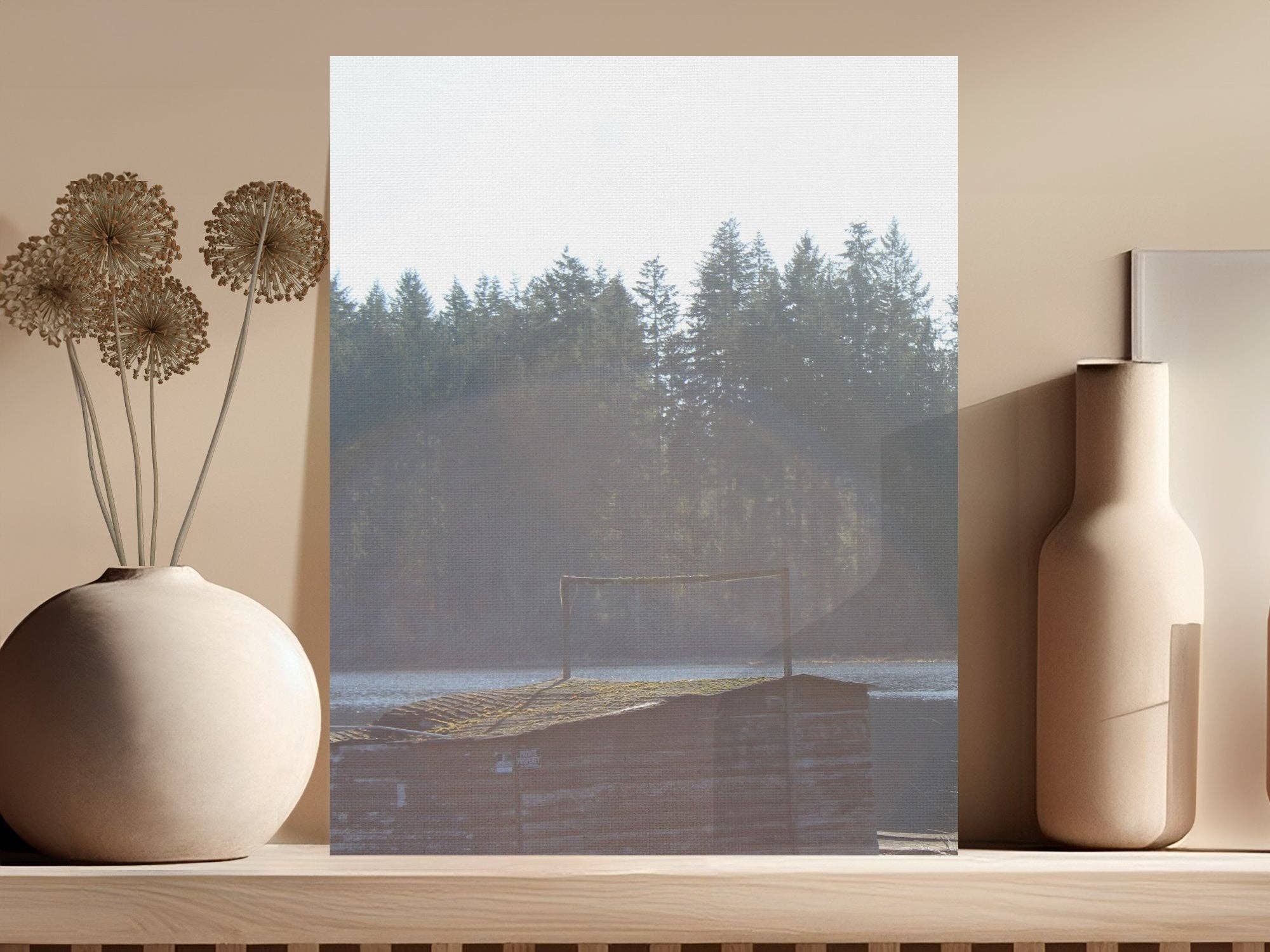 Scenic Mt Saint Helens Canvas Print, Lake View Wall Art, Rustic Cabin Decor, Nature Photography Canvas, Perfect Home Accent