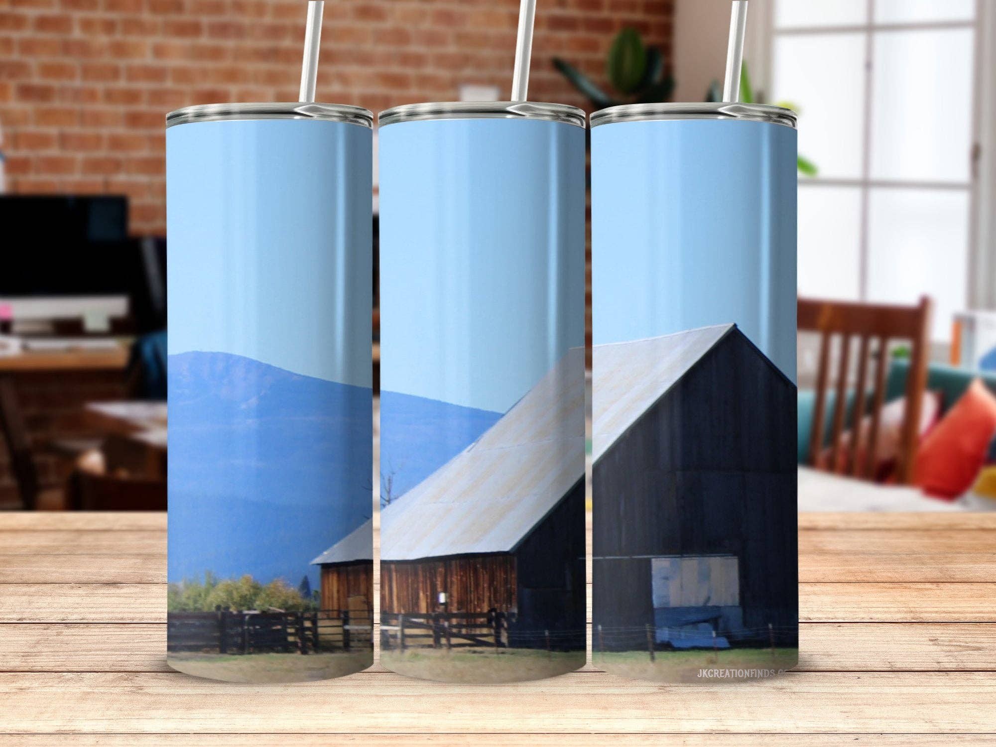 Rustic Farm Barn Tumbler, Charming Country Scene Design, Perfect Gift for Farm Lovers, Unique and Stylish Drinkware