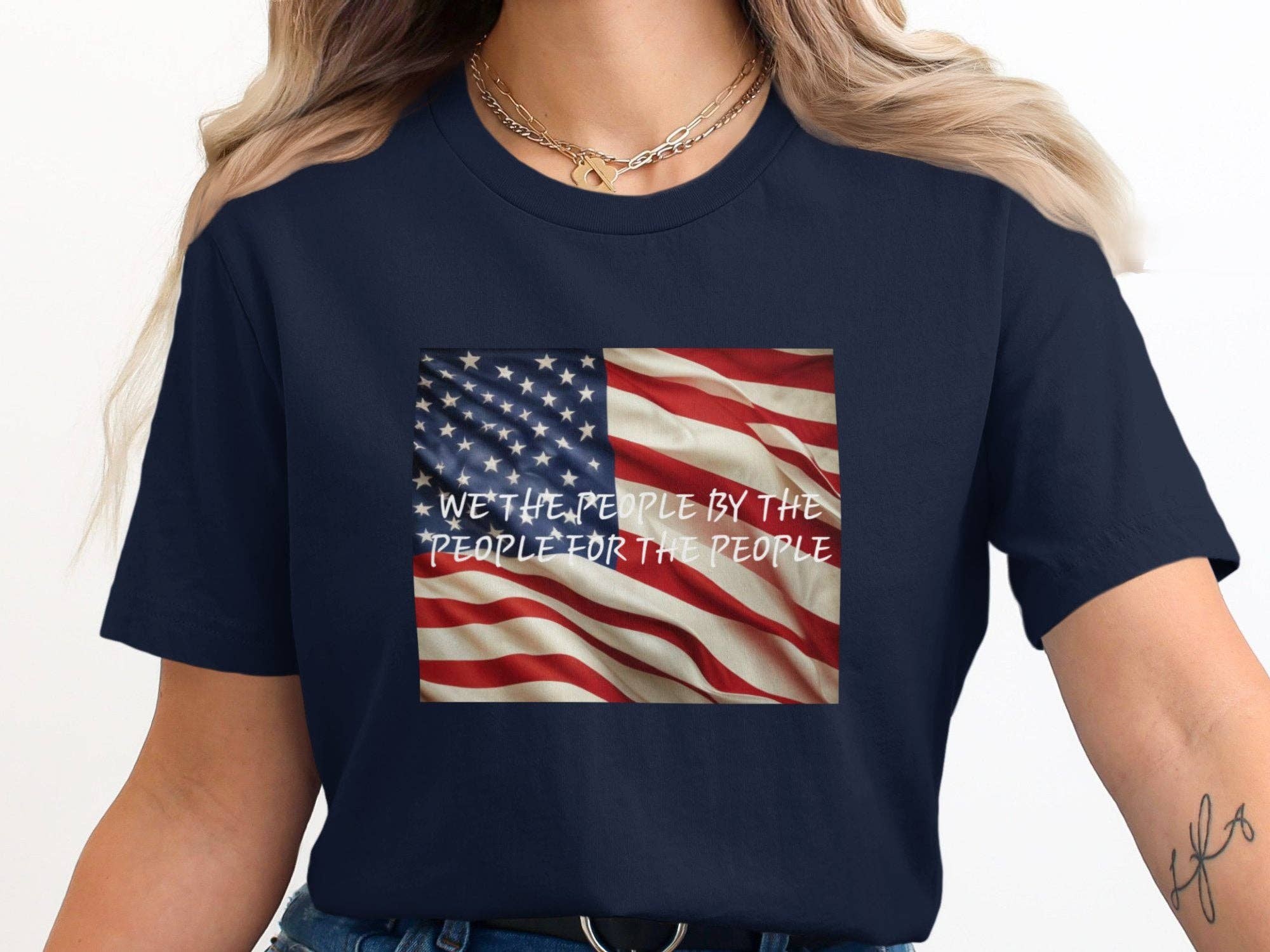 Patriotic USA Flag Shirt, We The People Shirt, American Flag Tee, Independence Day Shirt, July 4th T-Shirt, Freedom Lover Tee
