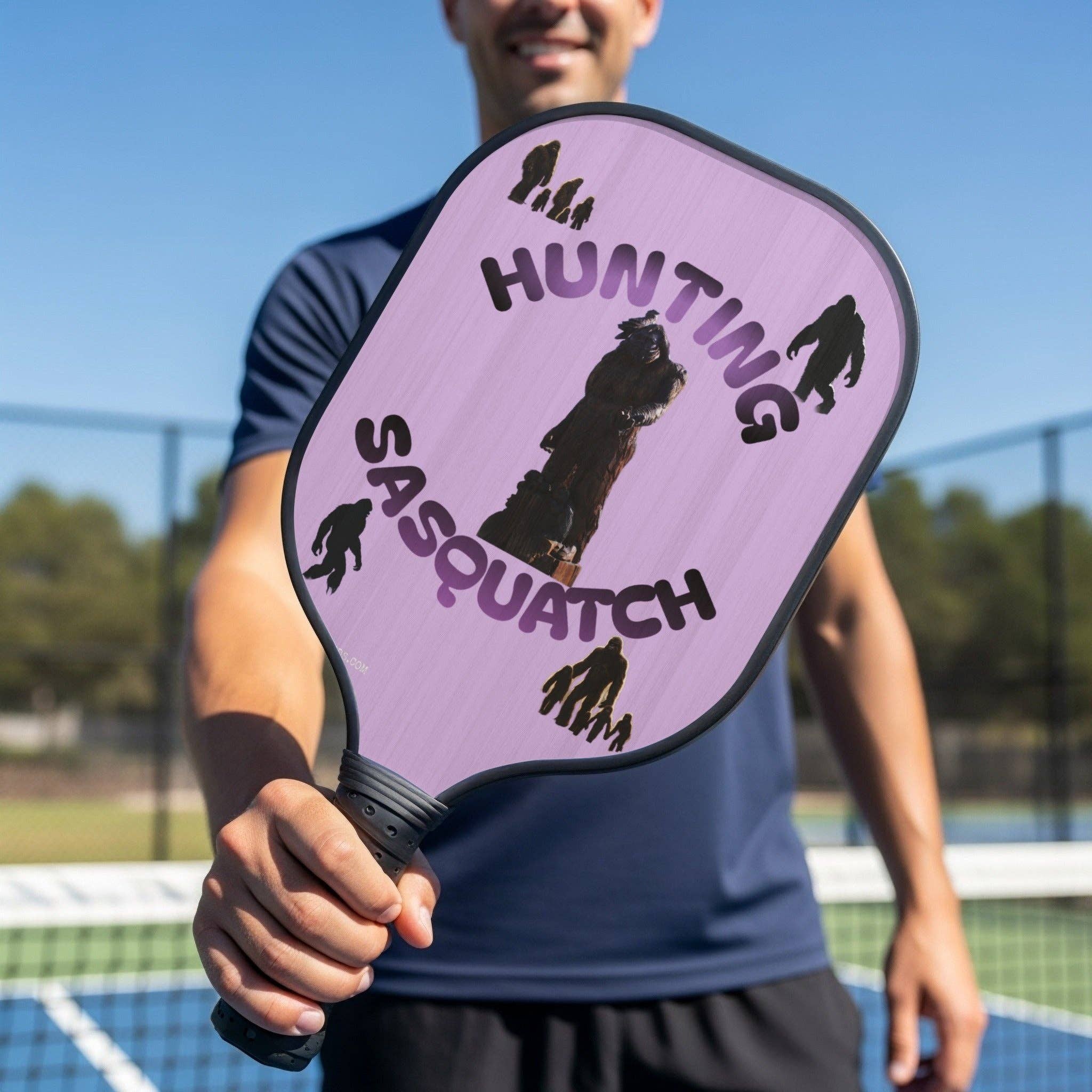 Sasquatch Pickleball Kit, Big Foot Paddle, Funny Pickleball, Hunting Sasquatch, Unique Gift, Personalized Racket, Add a name