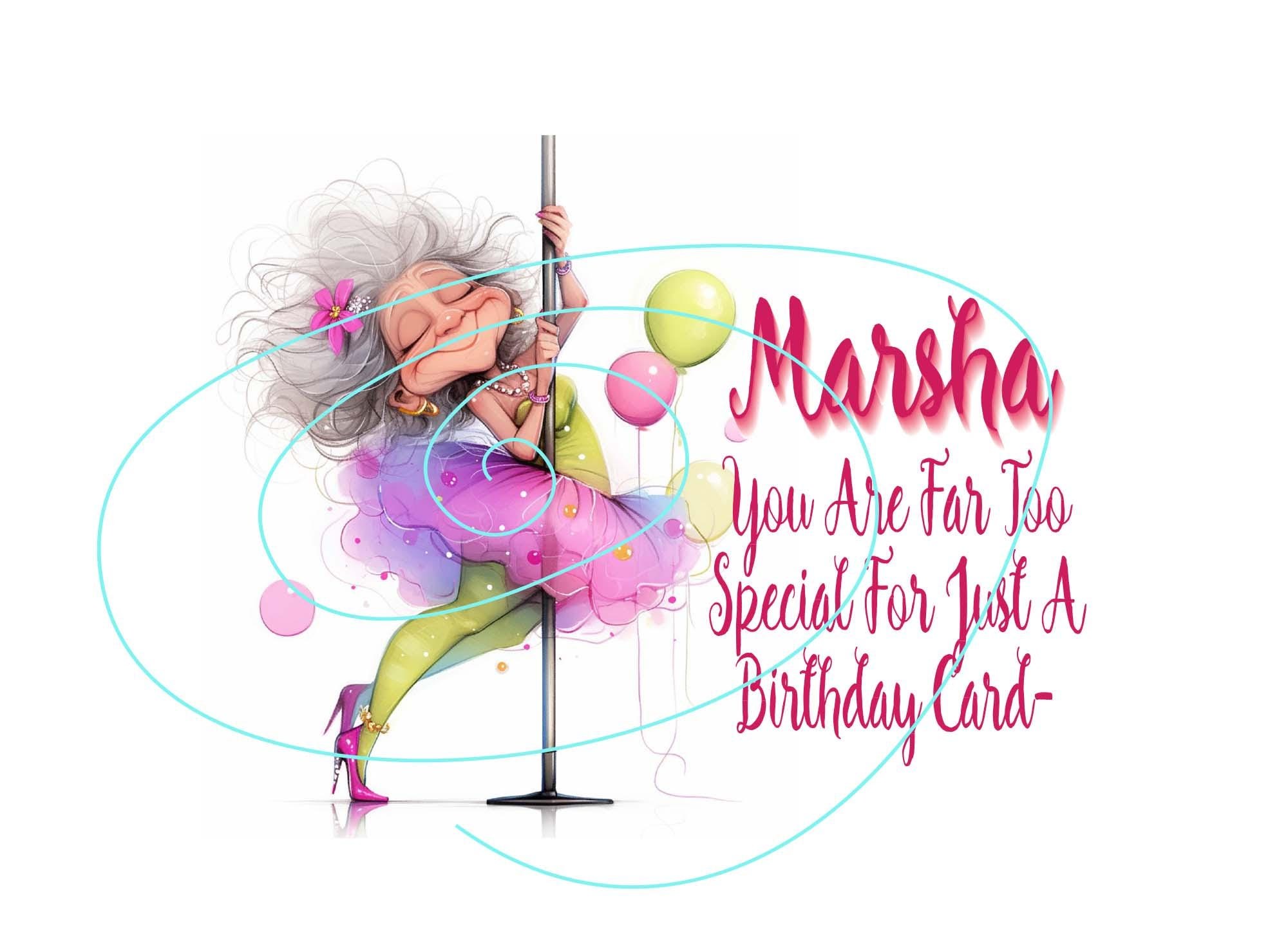 Funny Birthday Card – Dancing Woman Design, Special Greeting