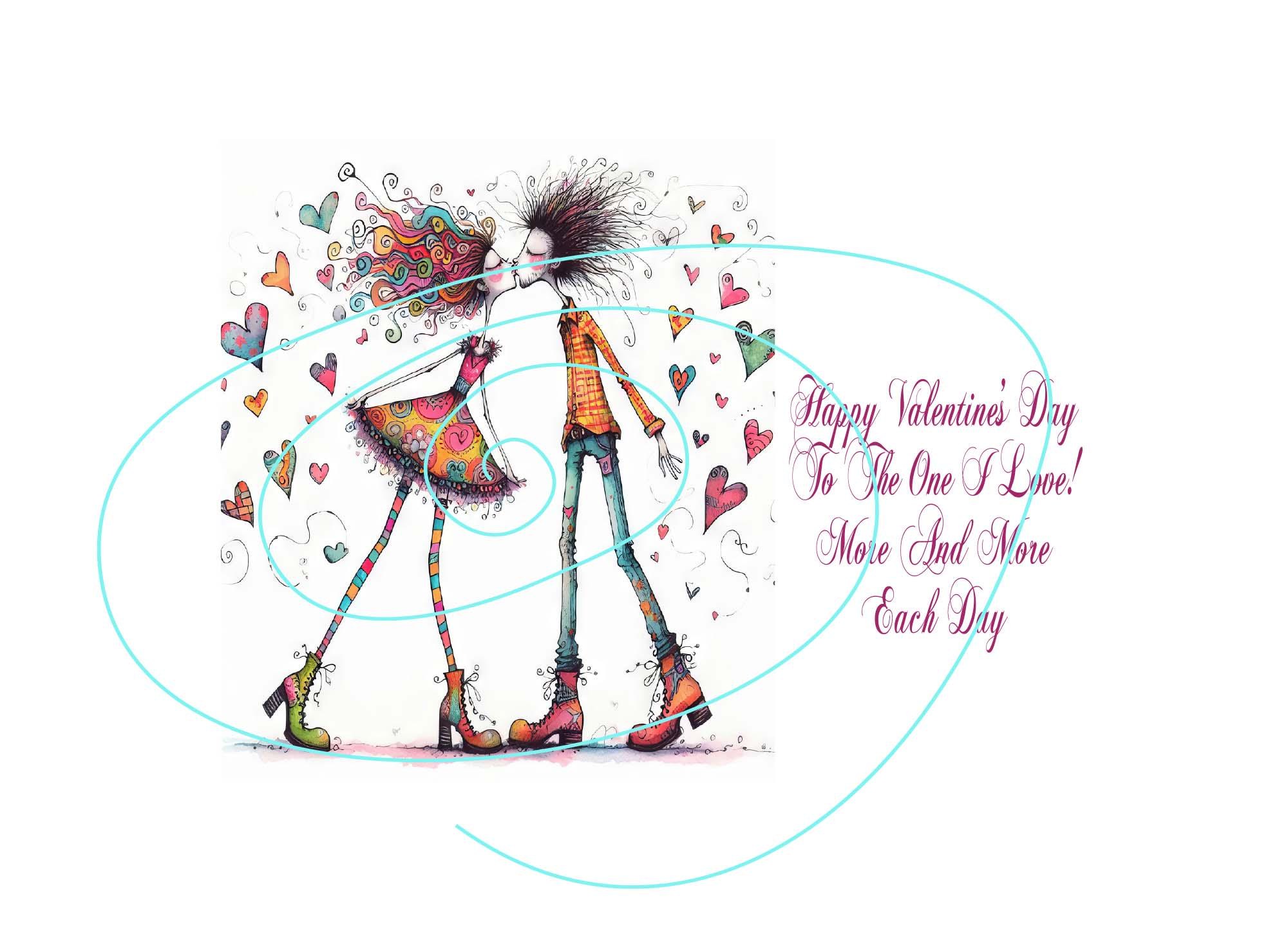 Digital Valentine Card – Thinking of You, To The One I Love (Instant Download)