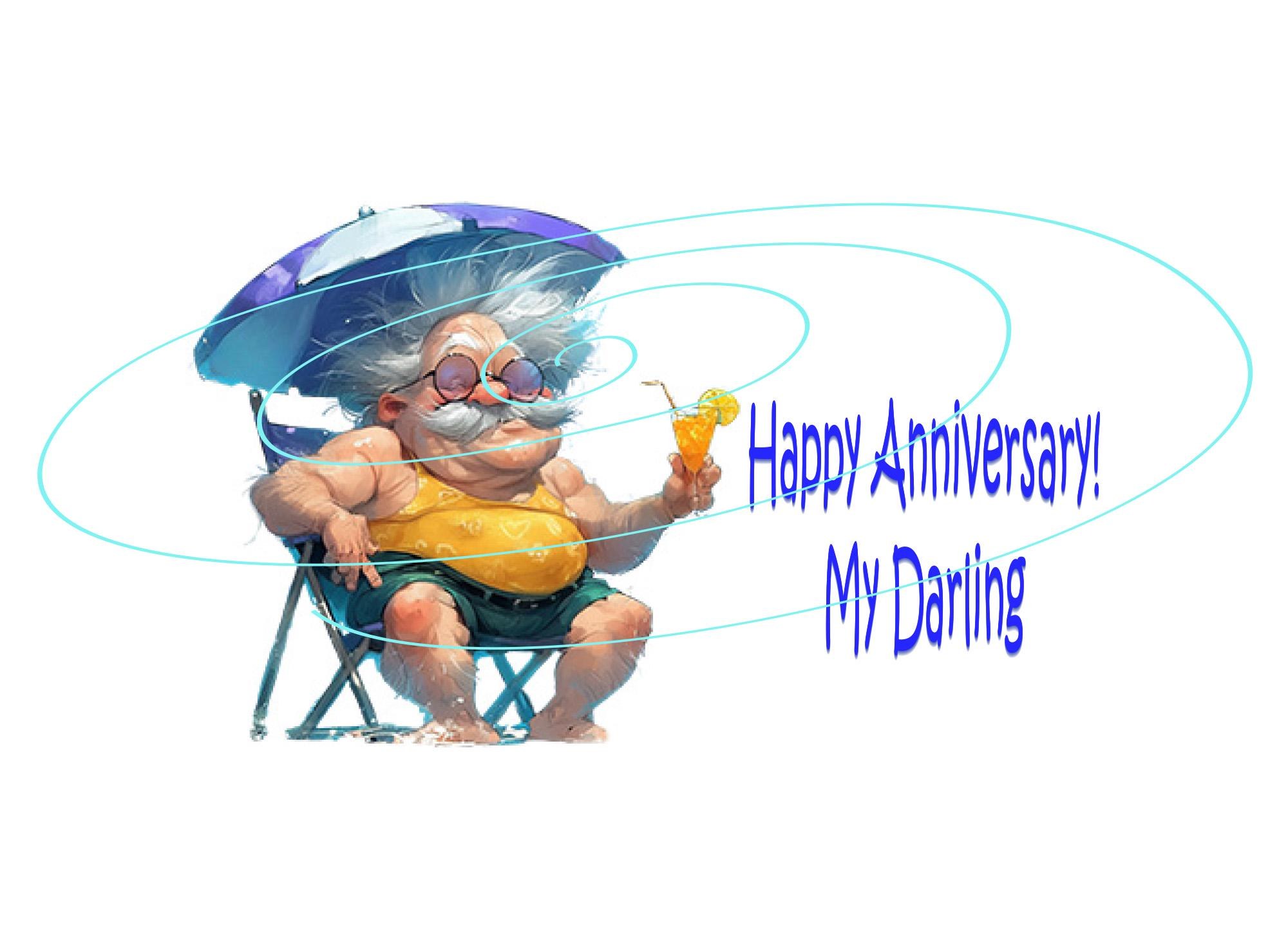 Witty Anniversary Card - ‘My Darling, You Outshine My Afternoon Nap!