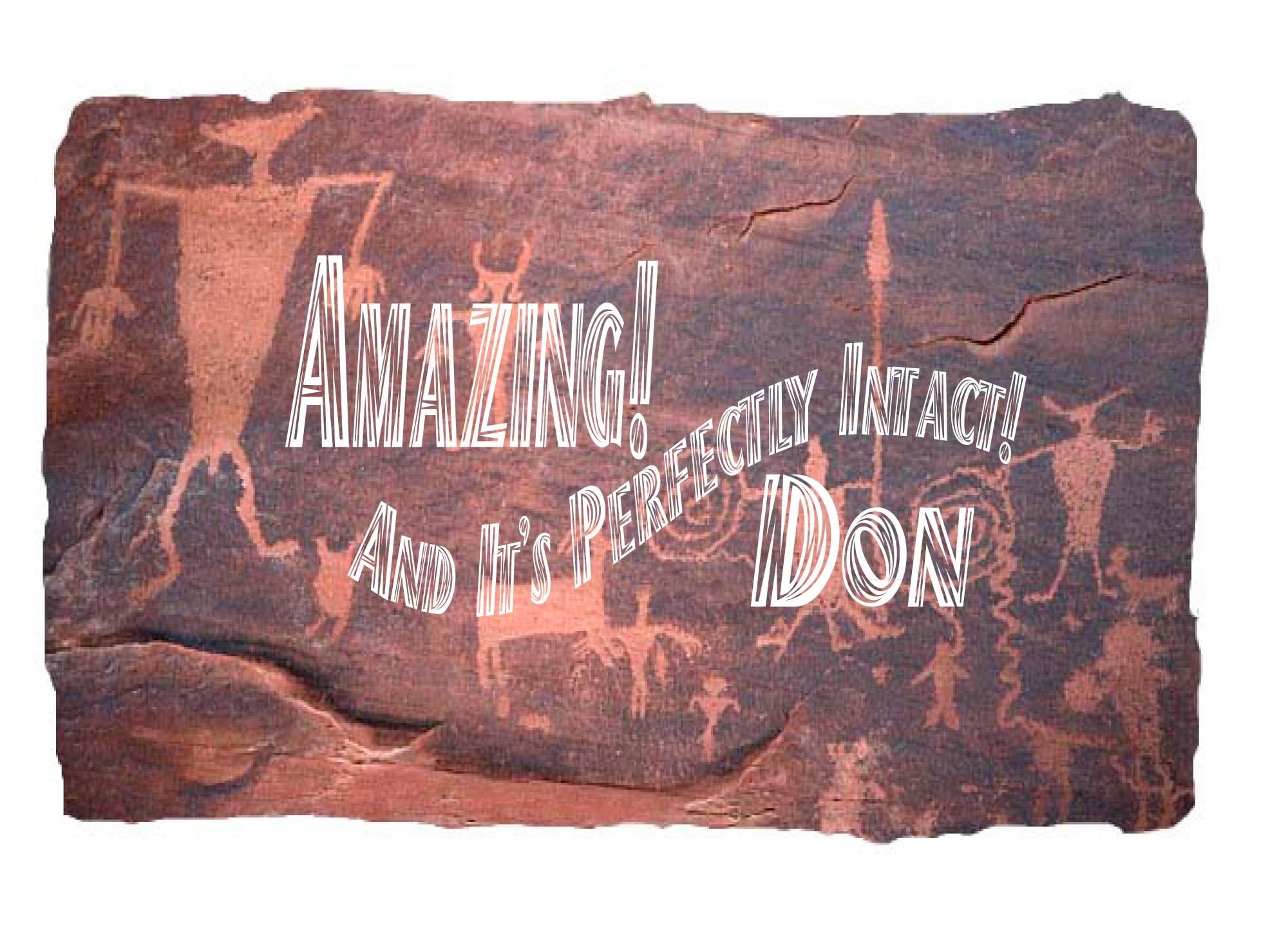 Custom Petroglyph Birthday Card | Personalized Stone Age Humor
