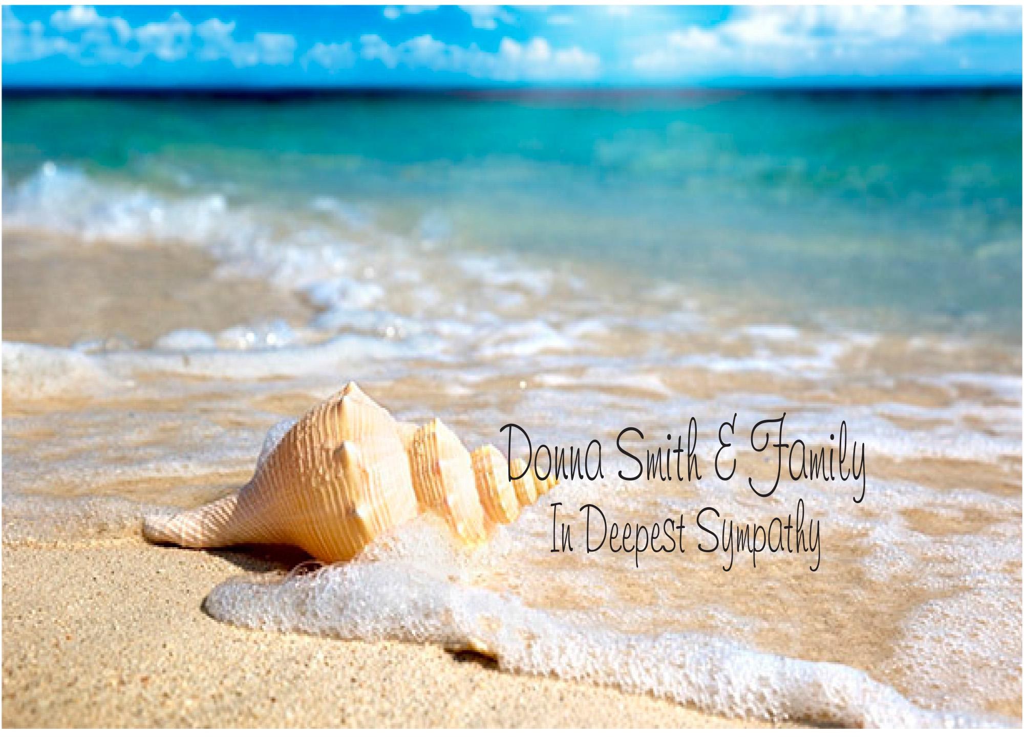 Elegant Ocean Sympathy Card - Sea Shell Grief Support Note