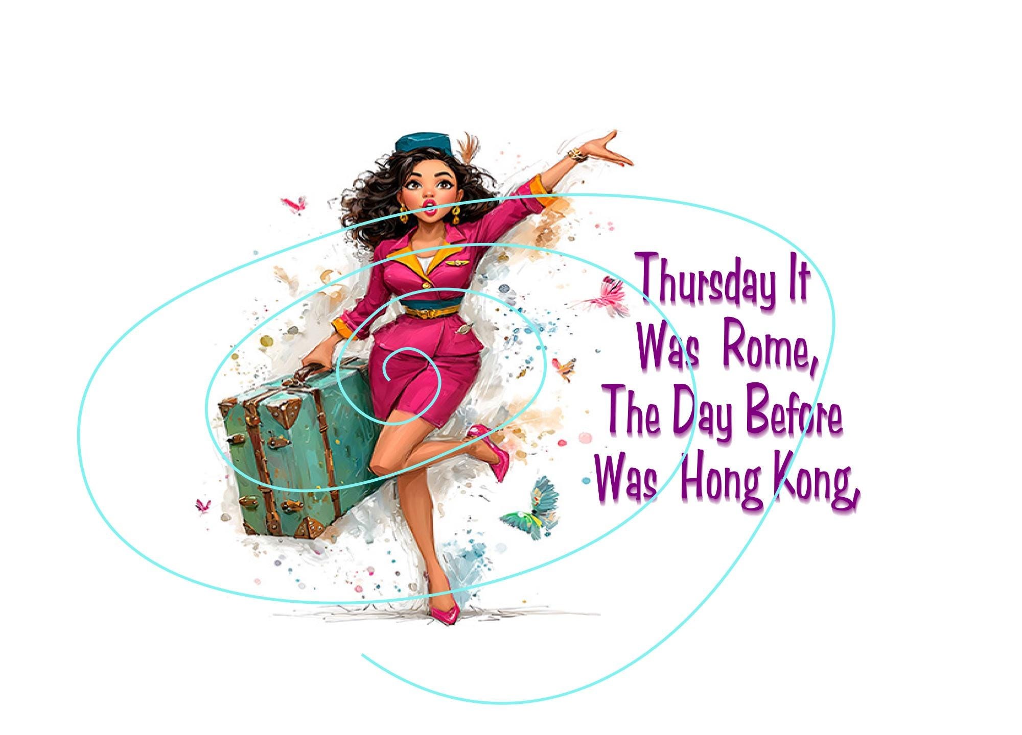 Flight Attendant Birthday Card | Where Am I Today? | Celebrate with Travel Humor
